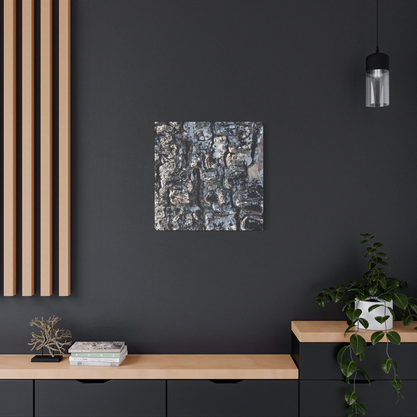 Textured Whispers of the Ancient Tree - Unique Frameless Canvas Wall Art
