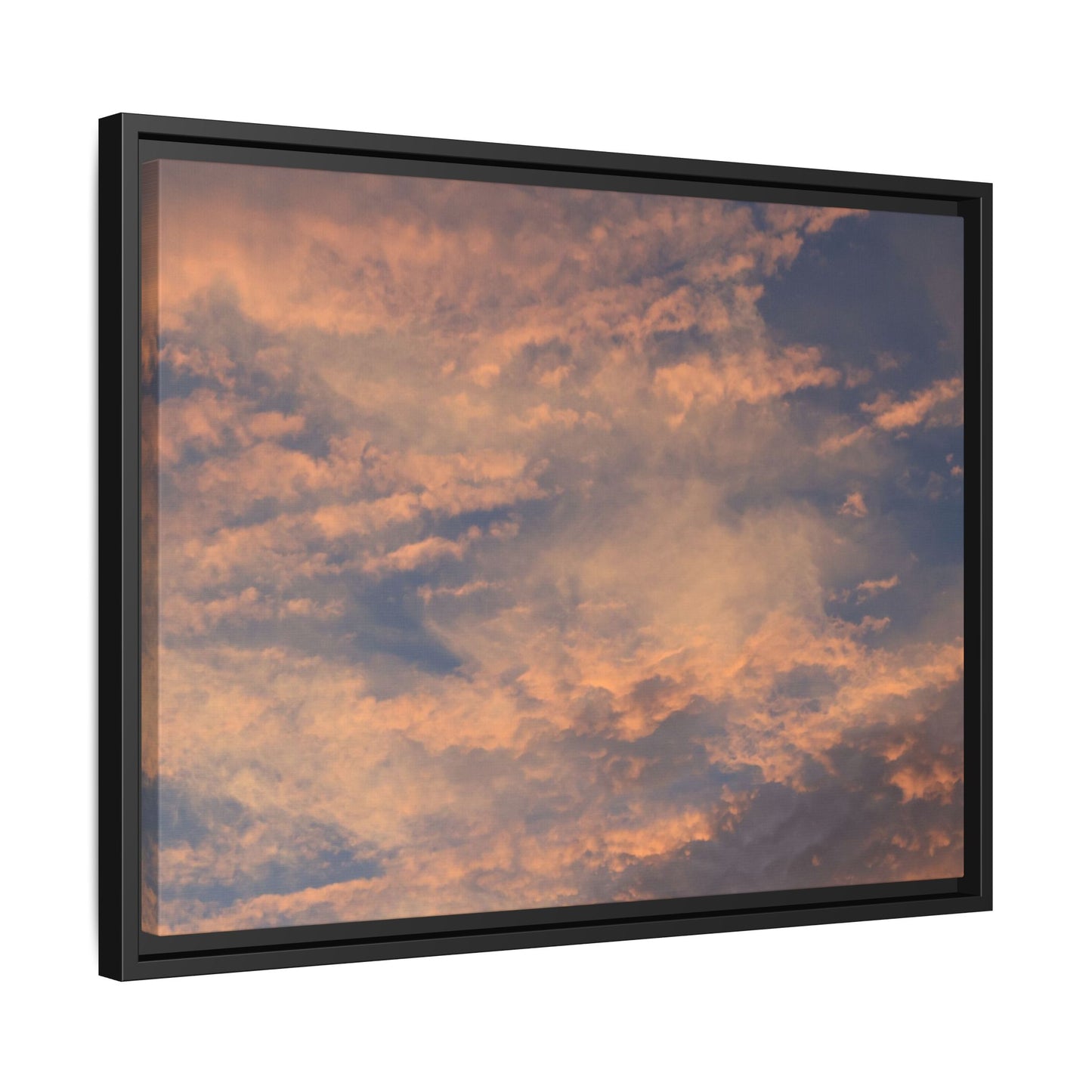 Sunset's Ethereal Canvas - Unique Stretched Canvas Wall Art