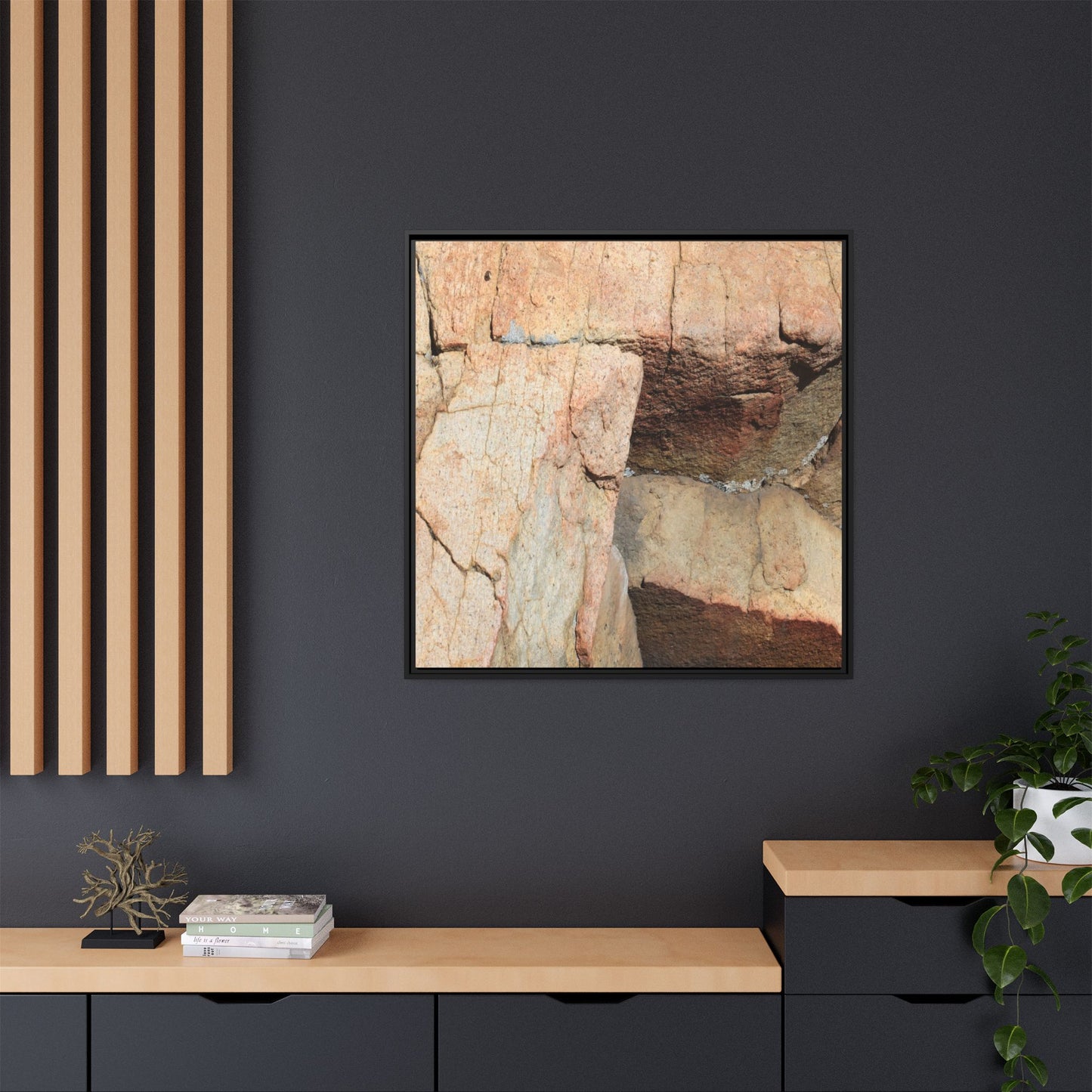 Fractured Stone - Unique Stretched Canvas Wall Art
