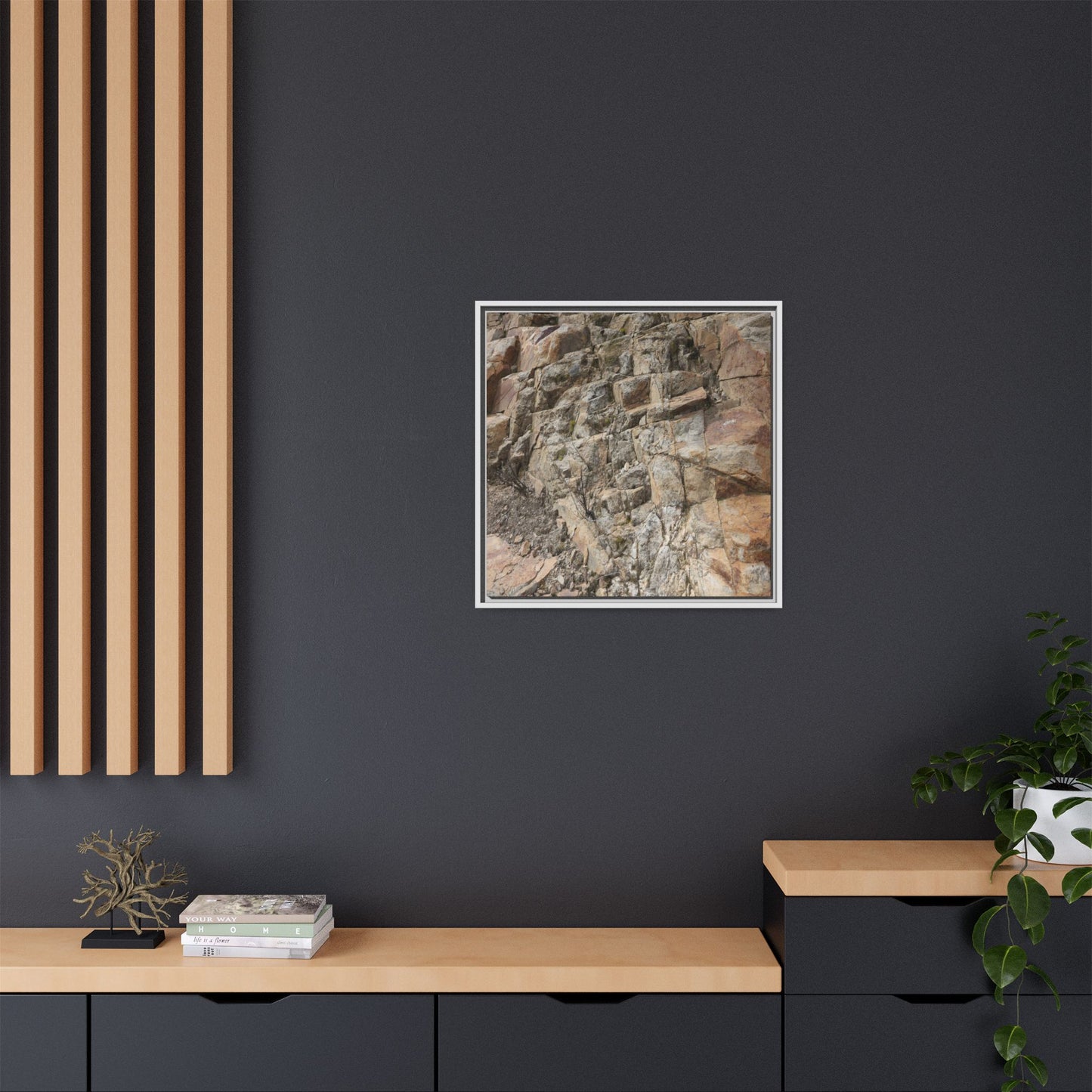 Stone's Silent Story - Unique Stretched Canvas Wall Art