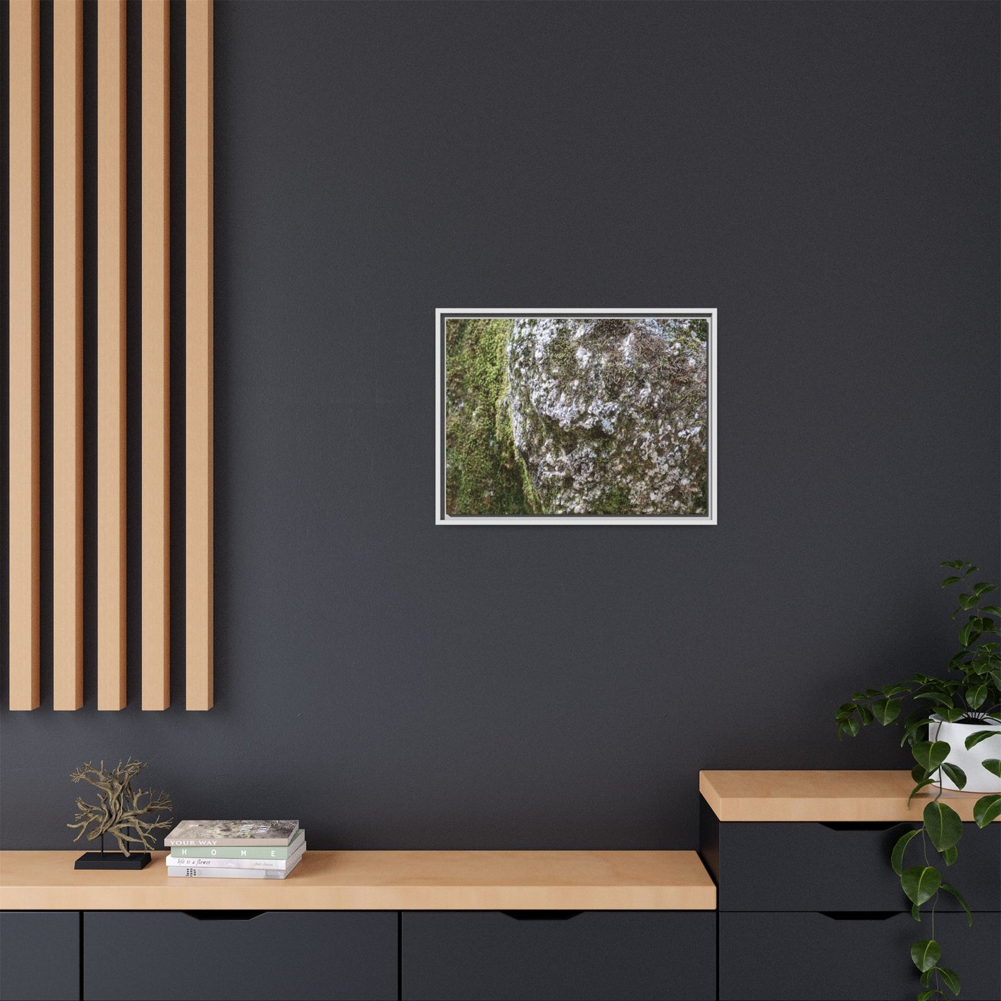 Lichen Landscape - Unique Stretched Canvas Wall Art
