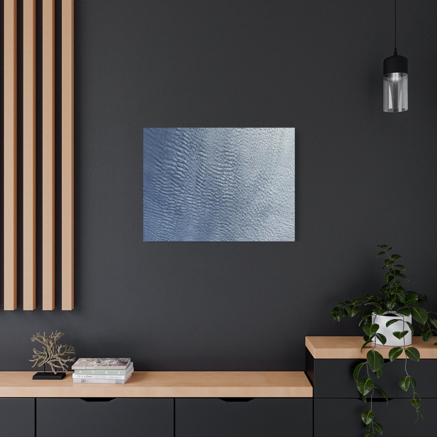 Rippling Echoes of Cerulean Stillness - Unique Frameless Canvas Wall Art