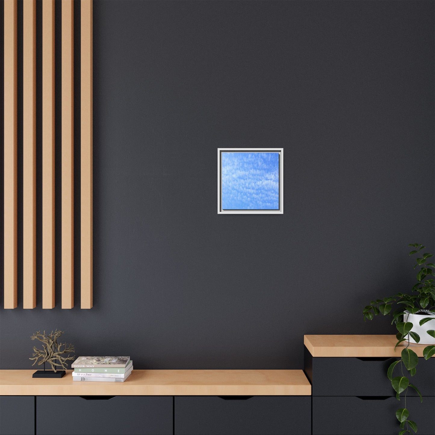Wispy Blue Dreams - Unique Stretched Canvas Wall Art