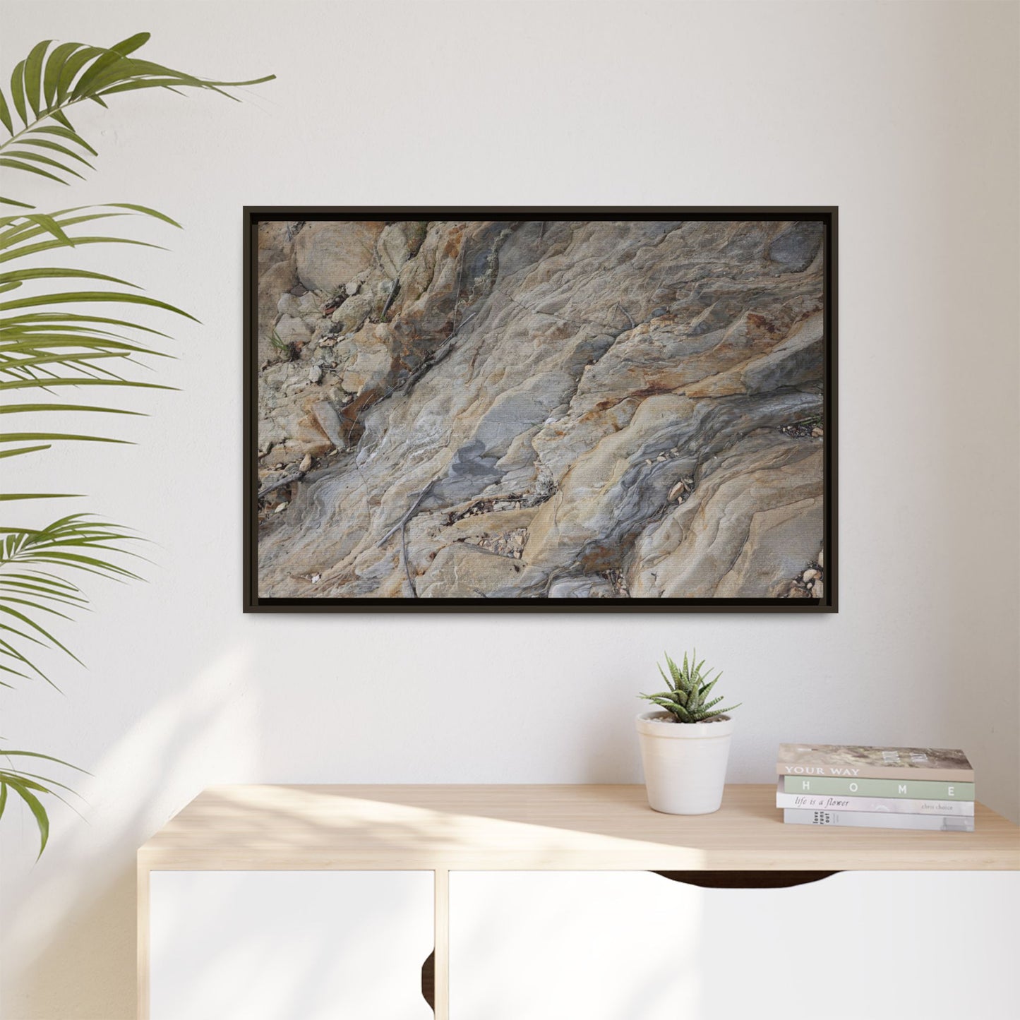 Layers of Earth's History - Unique Stretched Canvas Wall Art