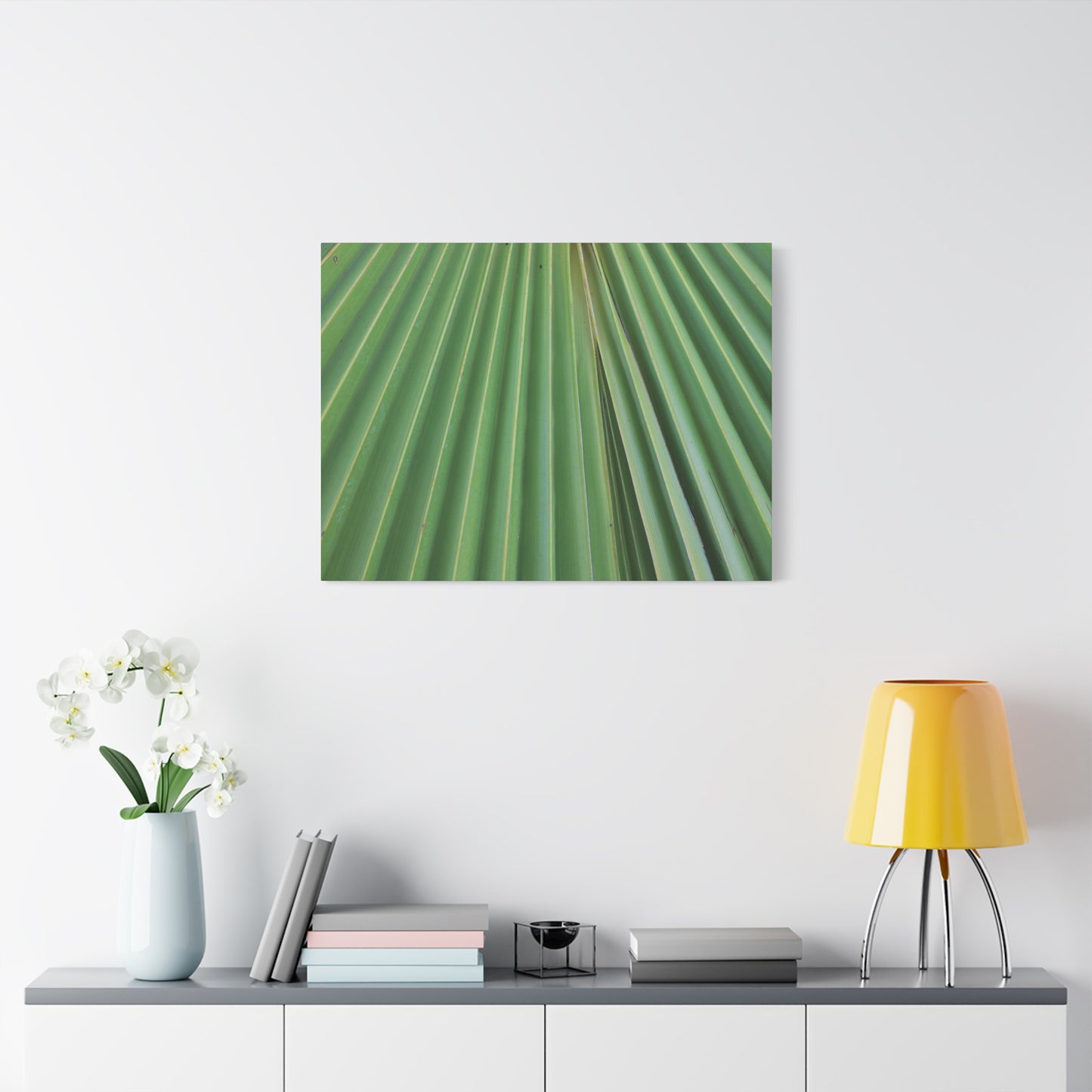 Fan of Green - Unique Frameless Canvas Wall Art