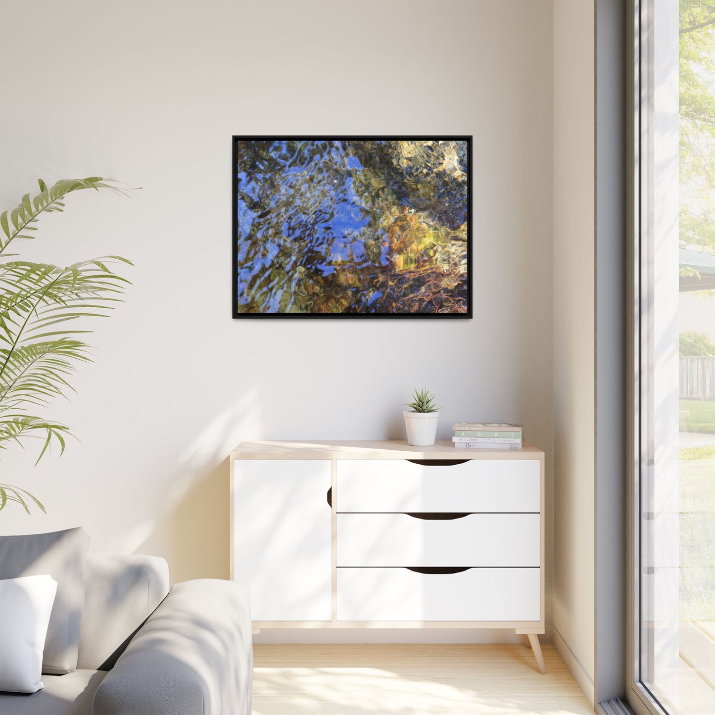 Watery Kaleidoscope - Unique Stretched Canvas Wall Art