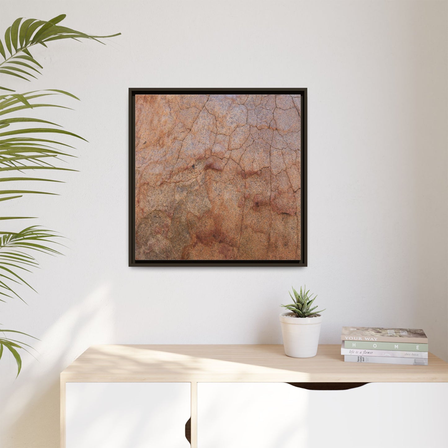 Russet Fissures - Unique Stretched Canvas Wall Art