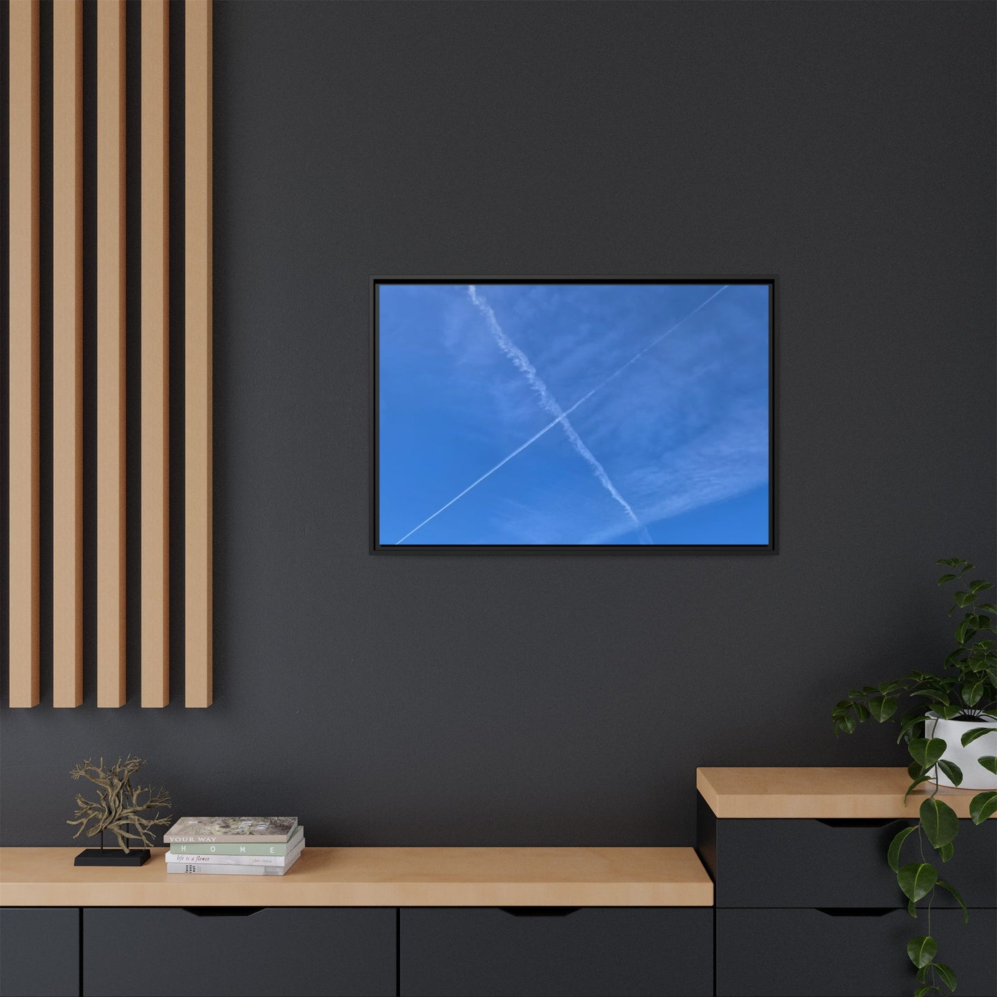 Sky Crossroads - Unique Stretched Canvas Wall Art