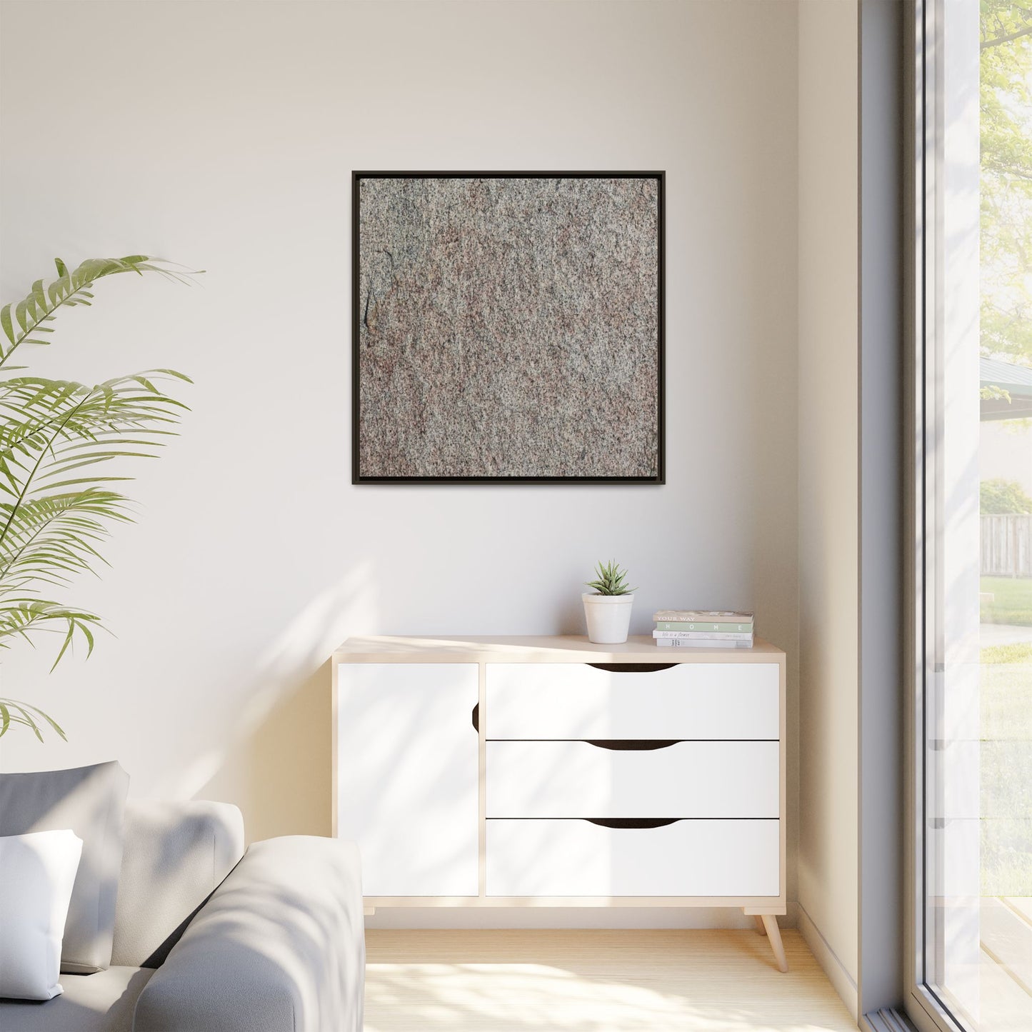 Granular Whispers - Unique Stretched Canvas Wall Art
