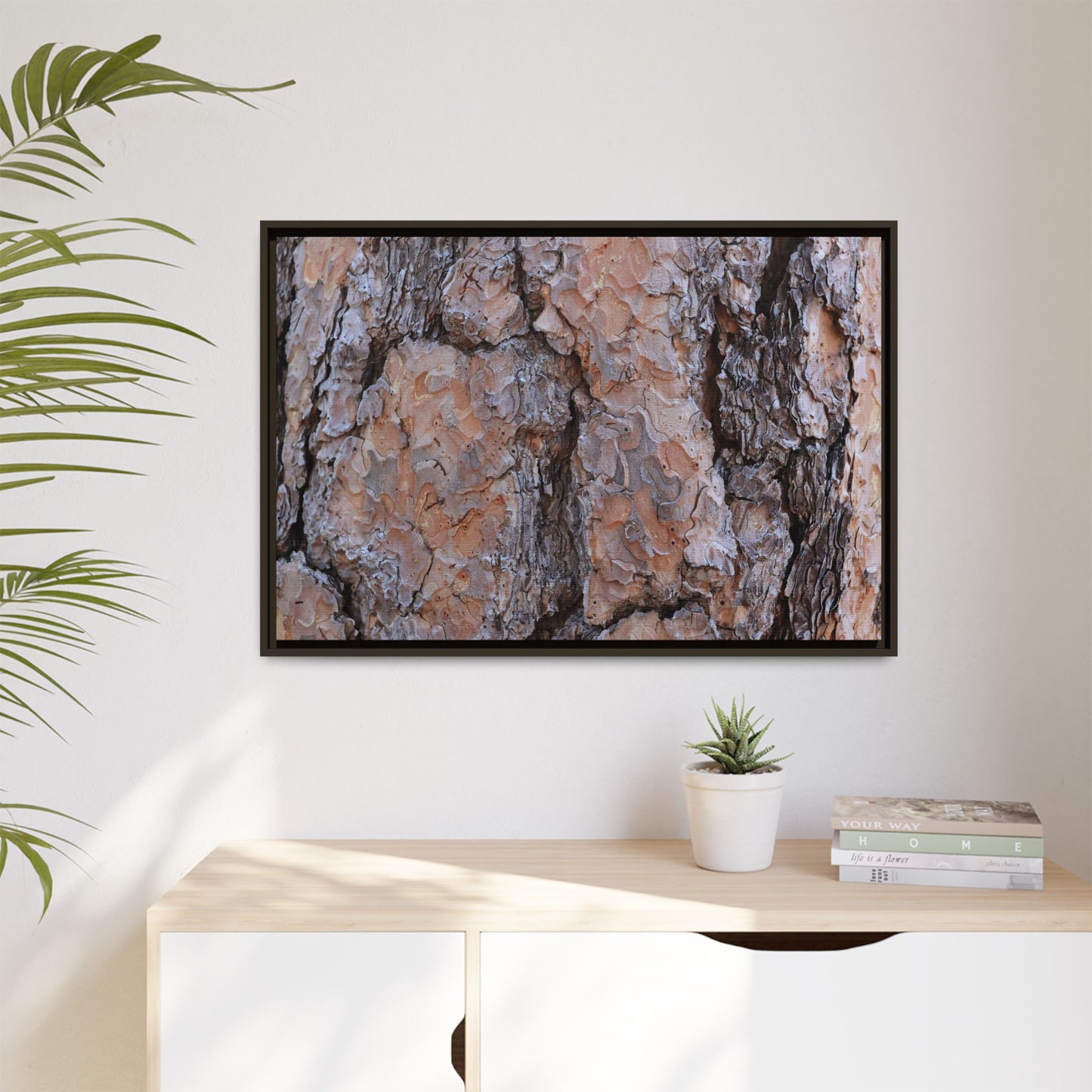 Tree Skin Symphony - Unique Stretched Canvas Wall Art