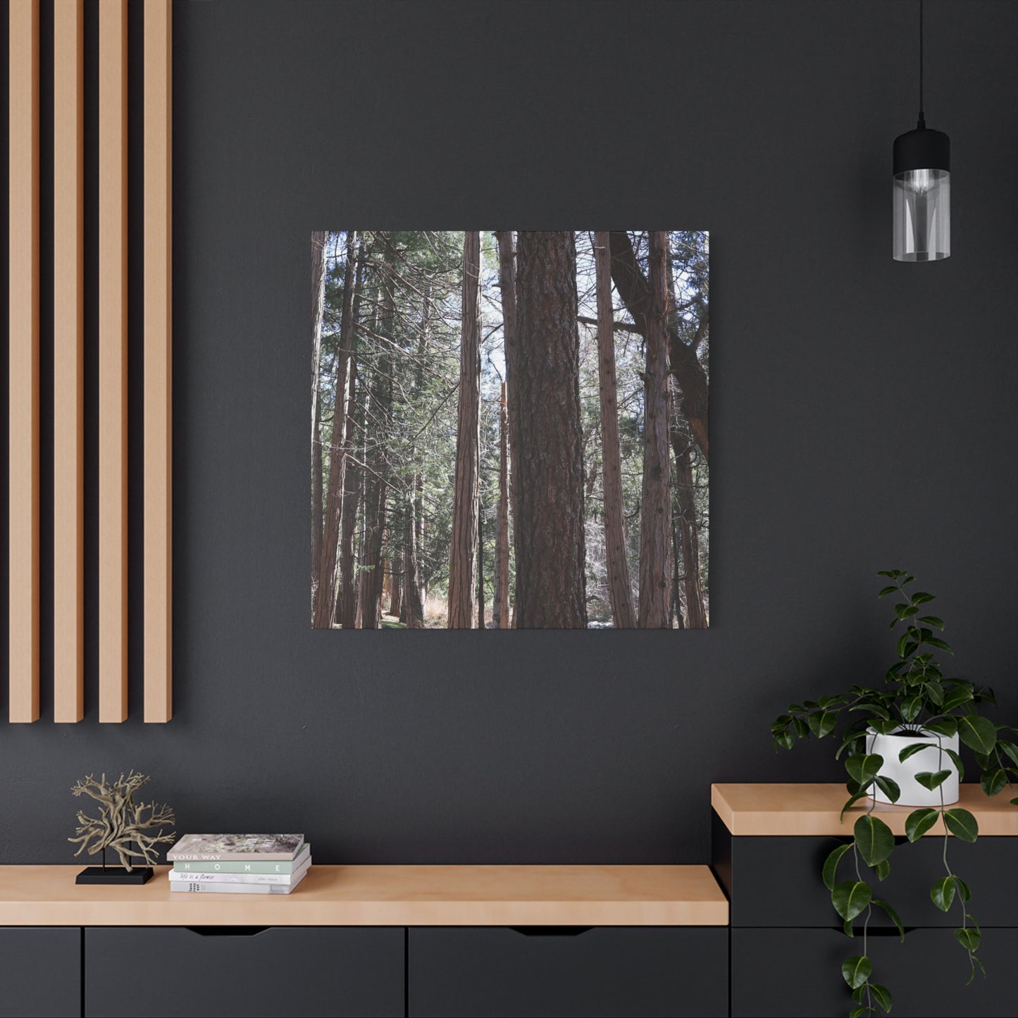 Vertical Sentinels - Unique Frameless Canvas Wall Art