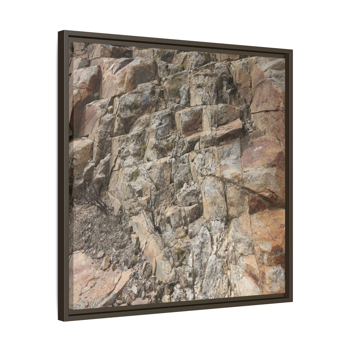 Stone's Silent Story - Unique Stretched Canvas Wall Art