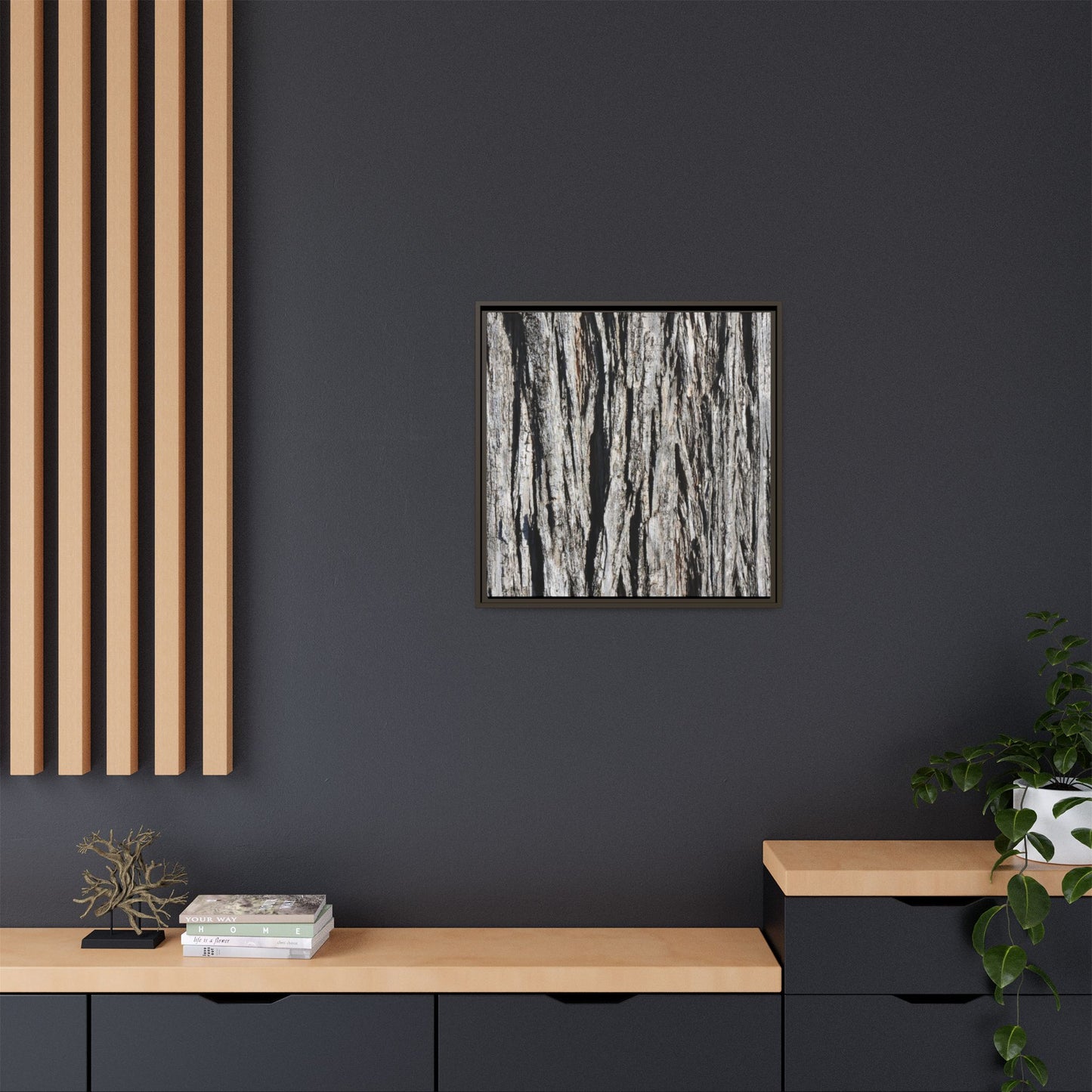 Bark Lines - Unique Stretched Canvas Wall Art
