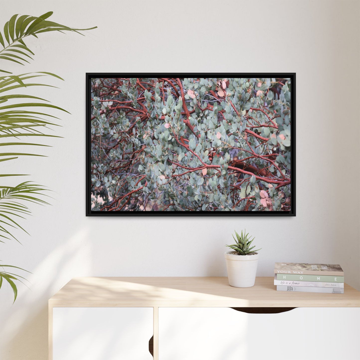 Whispers of Sage - Unique Stretched Canvas Wall Art