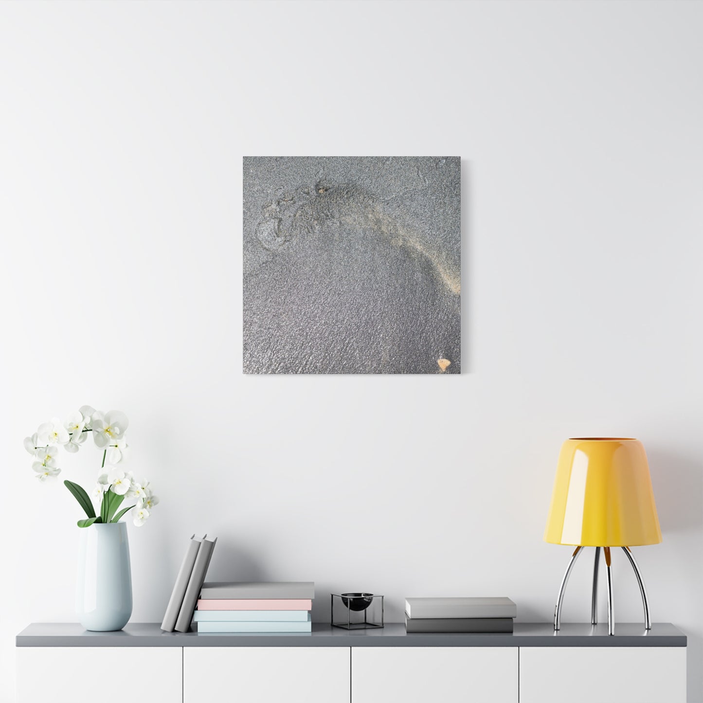 Ephemeral Whispers of Granite - Unique Frameless Canvas Wall Art