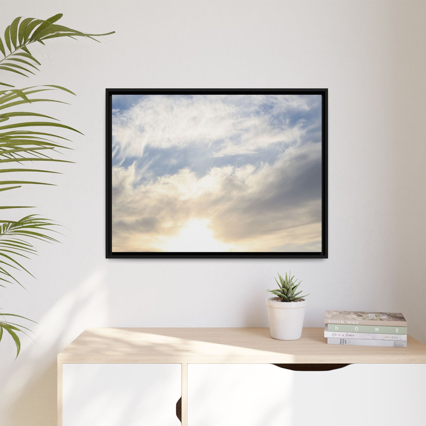 Sky's Ethereal Whisper - Unique Stretched Canvas Wall Art