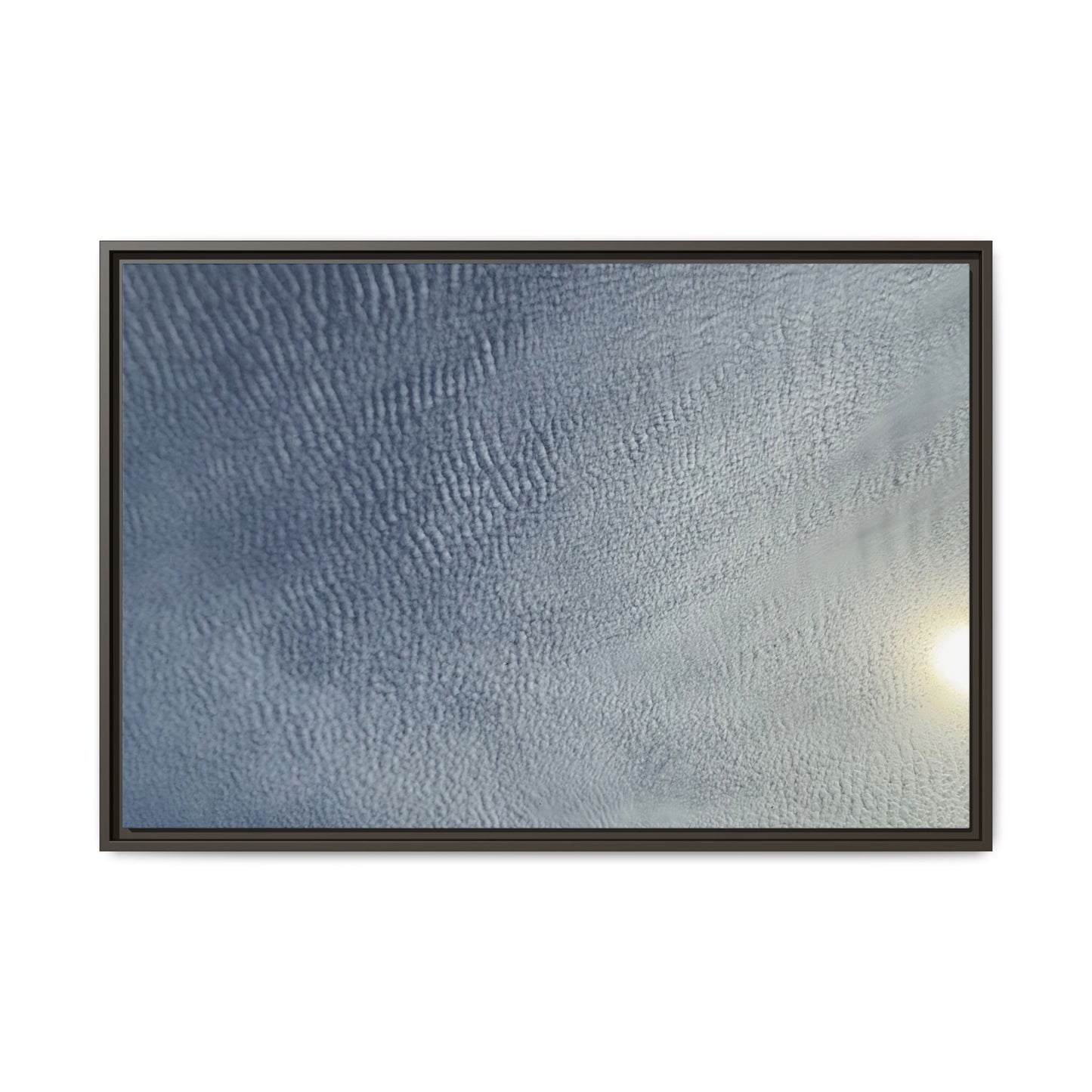 Undulating Whispers of Cerulean Stillness - Unique Stretched Canvas Wall Art