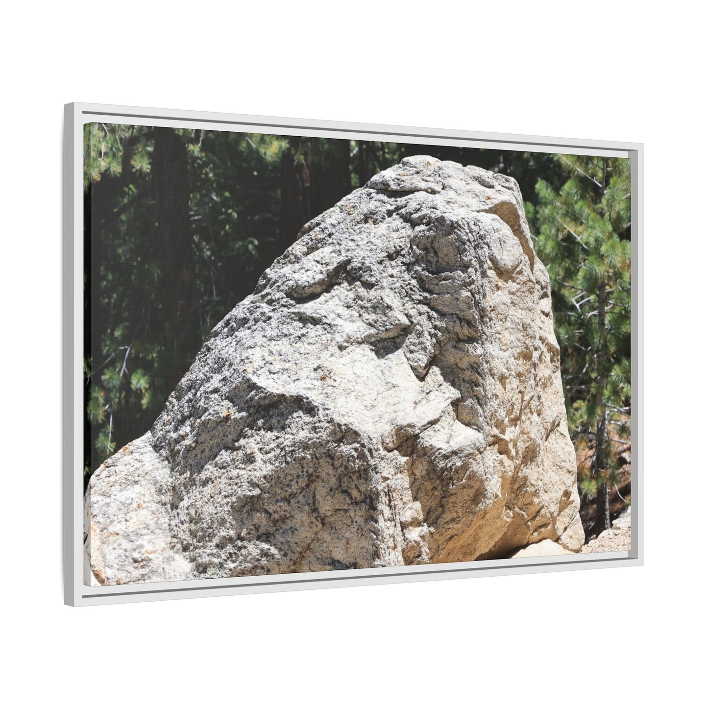 Stone's Silent Whisper - Unique Stretched Canvas Wall Art