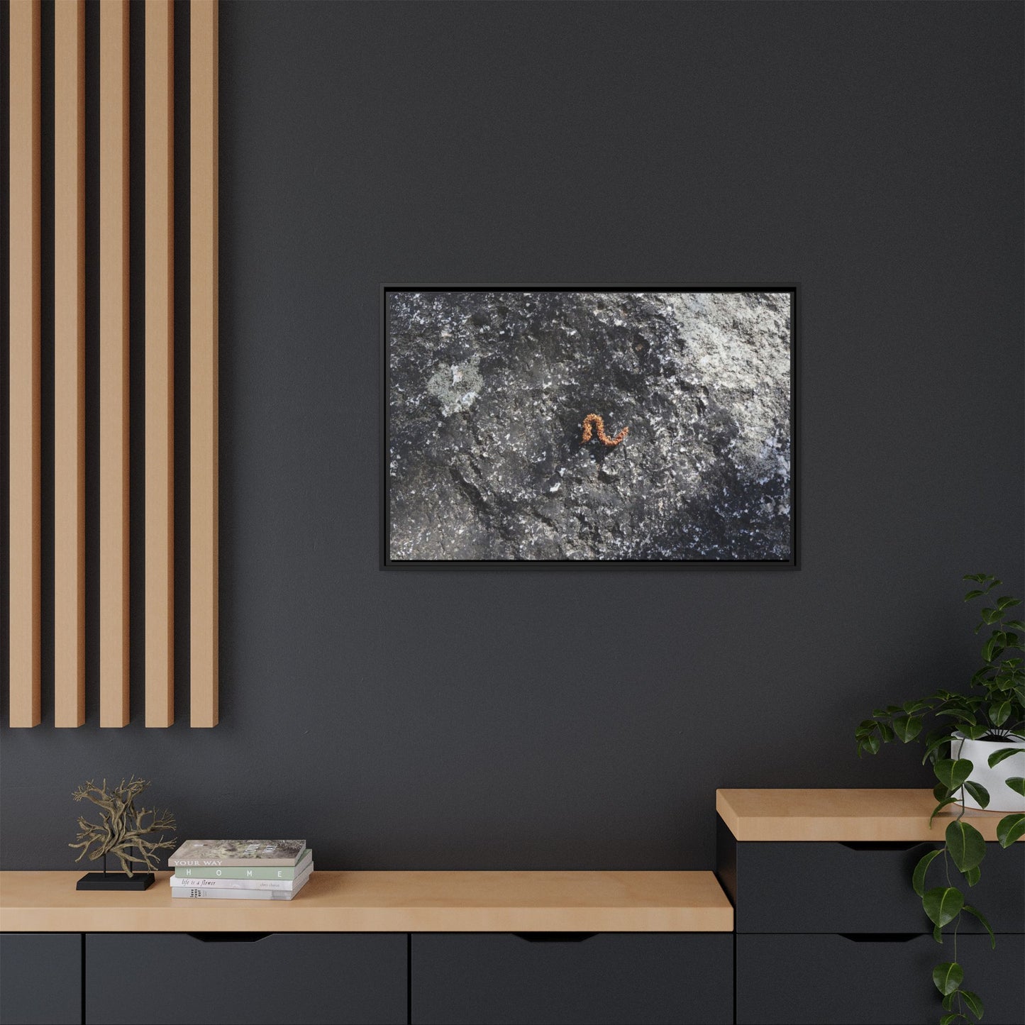 Volcanic Ash and Copper - Unique Stretched Canvas Wall Art