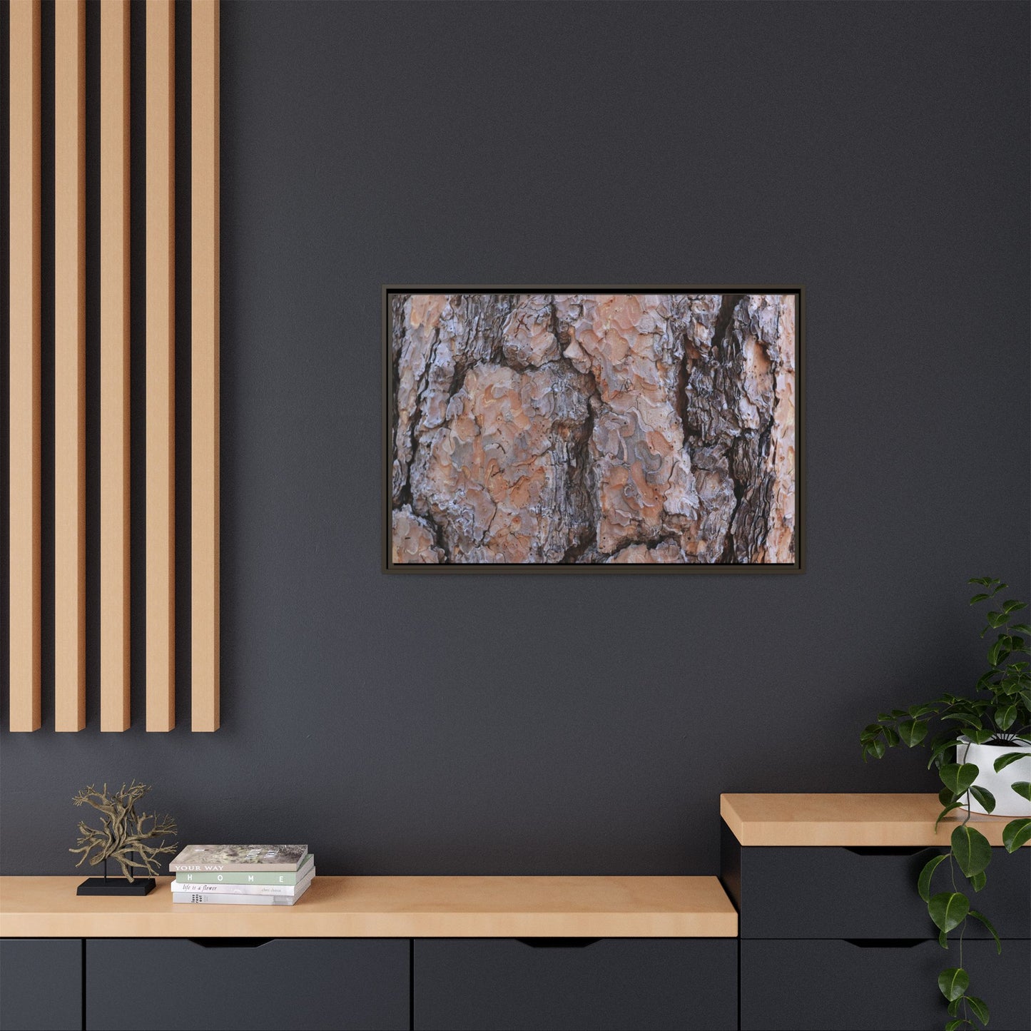 Tree Skin Symphony - Unique Stretched Canvas Wall Art