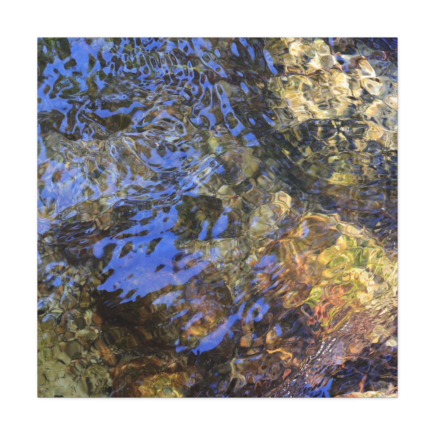 Azure Fragments - Unique Frameless Canvas Wall Art