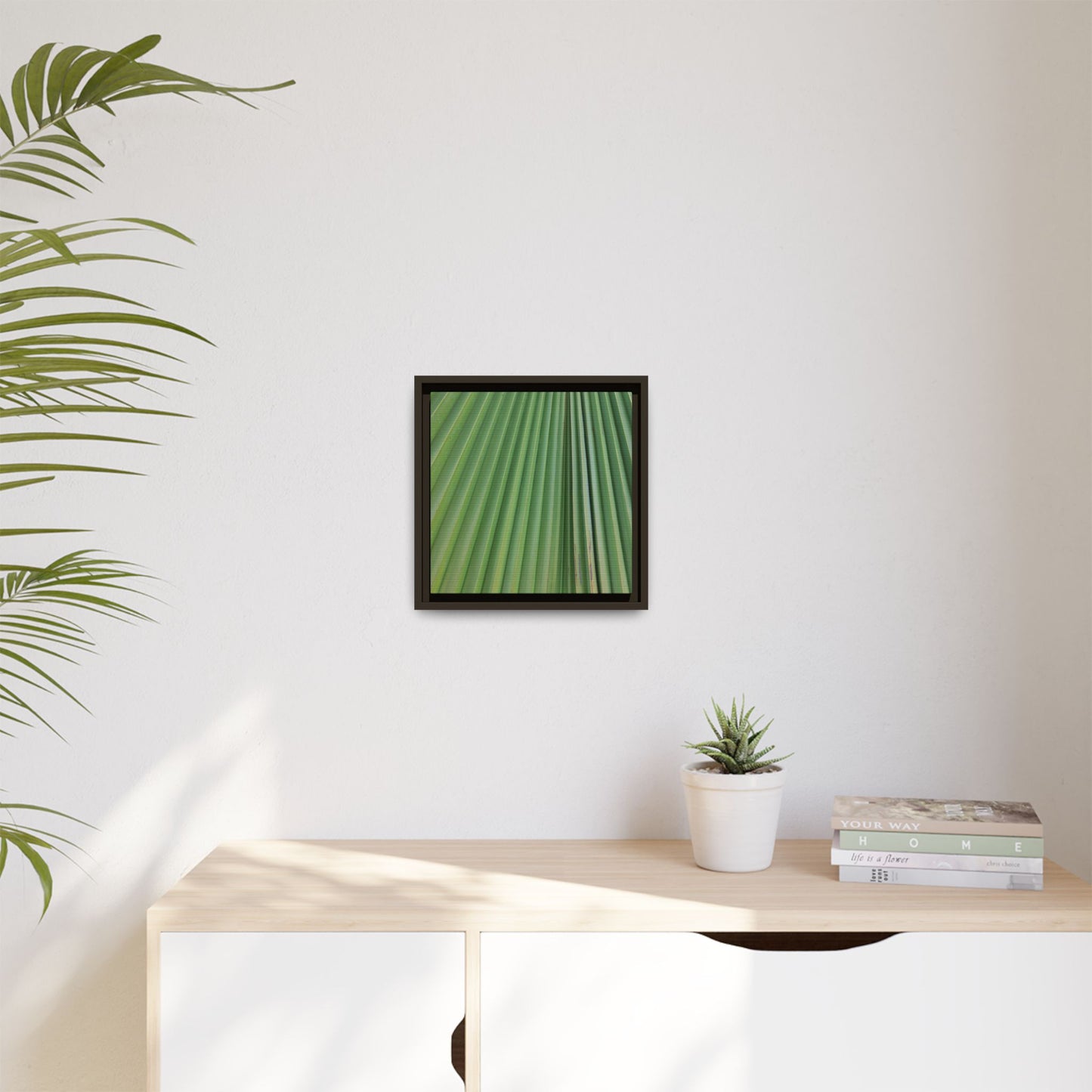 Emerald Rays - Unique Stretched Canvas Wall Art