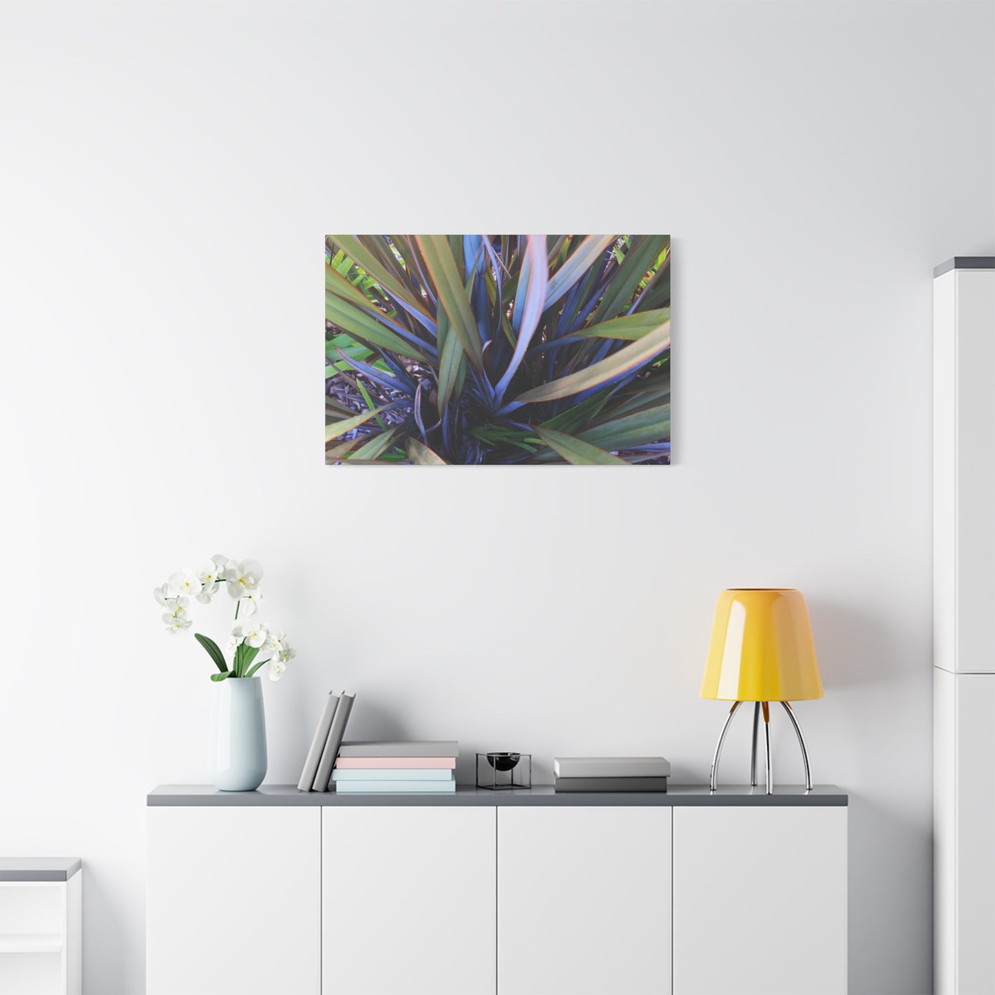Twisted Blades of Verdant Symphony - Unique Frameless Canvas Wall Art
