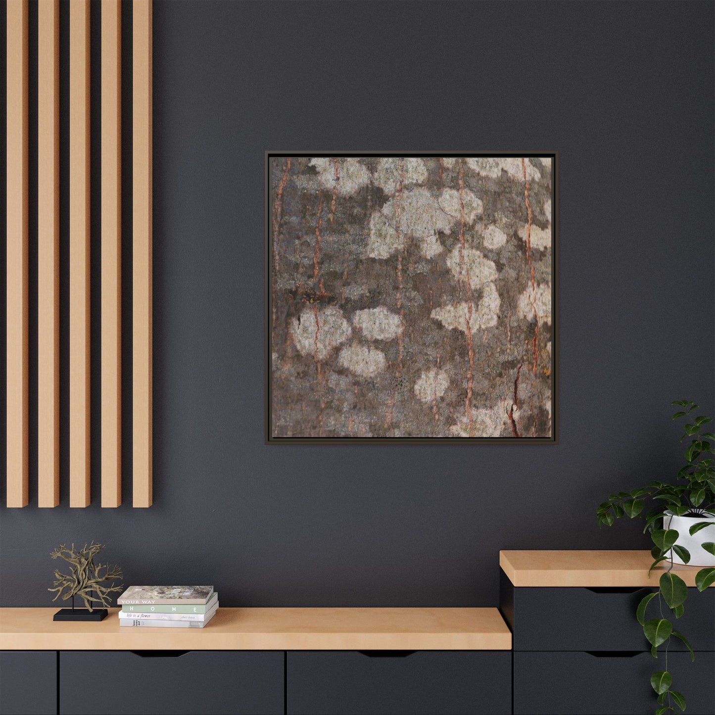 Lichen's Legacy - Unique Stretched Canvas Wall Art