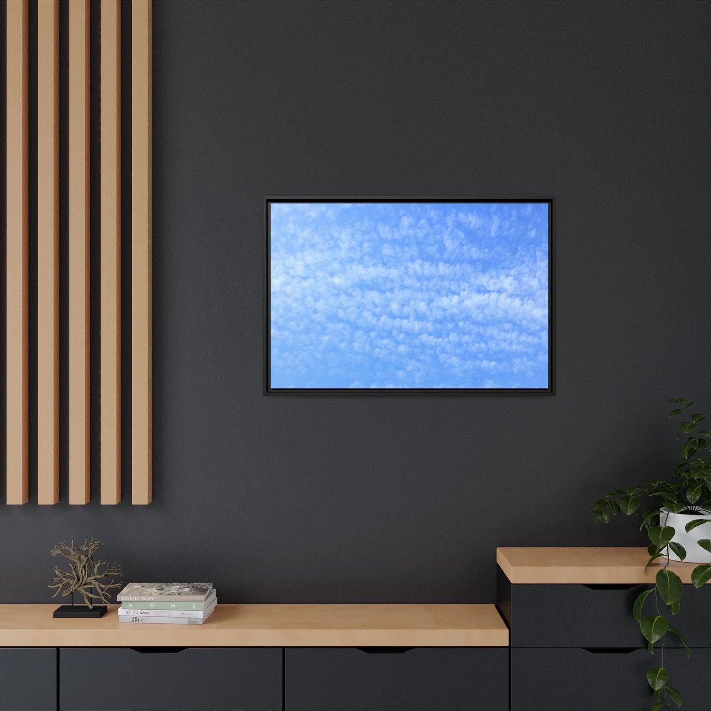 Wispy Blue Dreams - Unique Stretched Canvas Wall Art