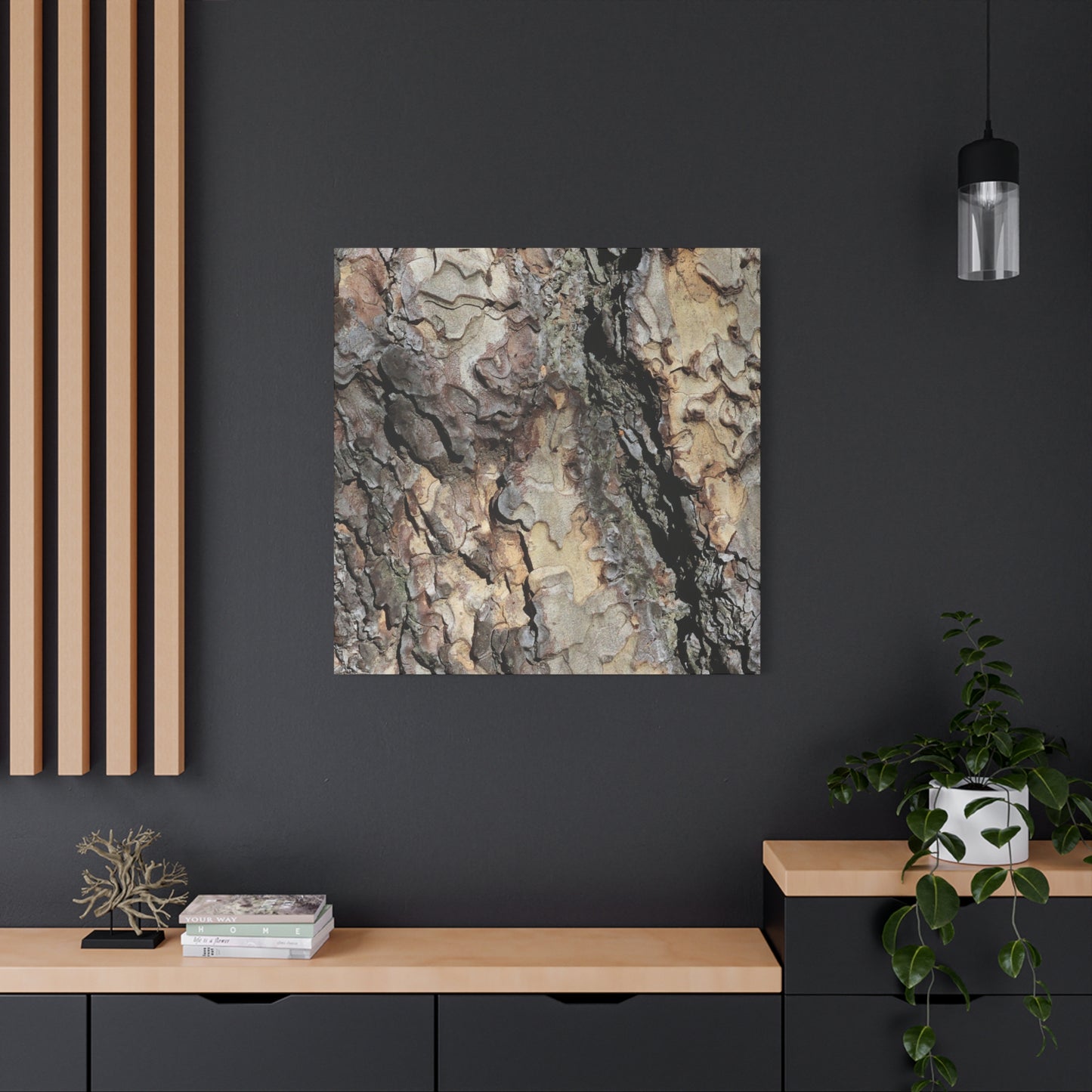 Wooden Labyrinth - Unique Frameless Canvas Wall Art