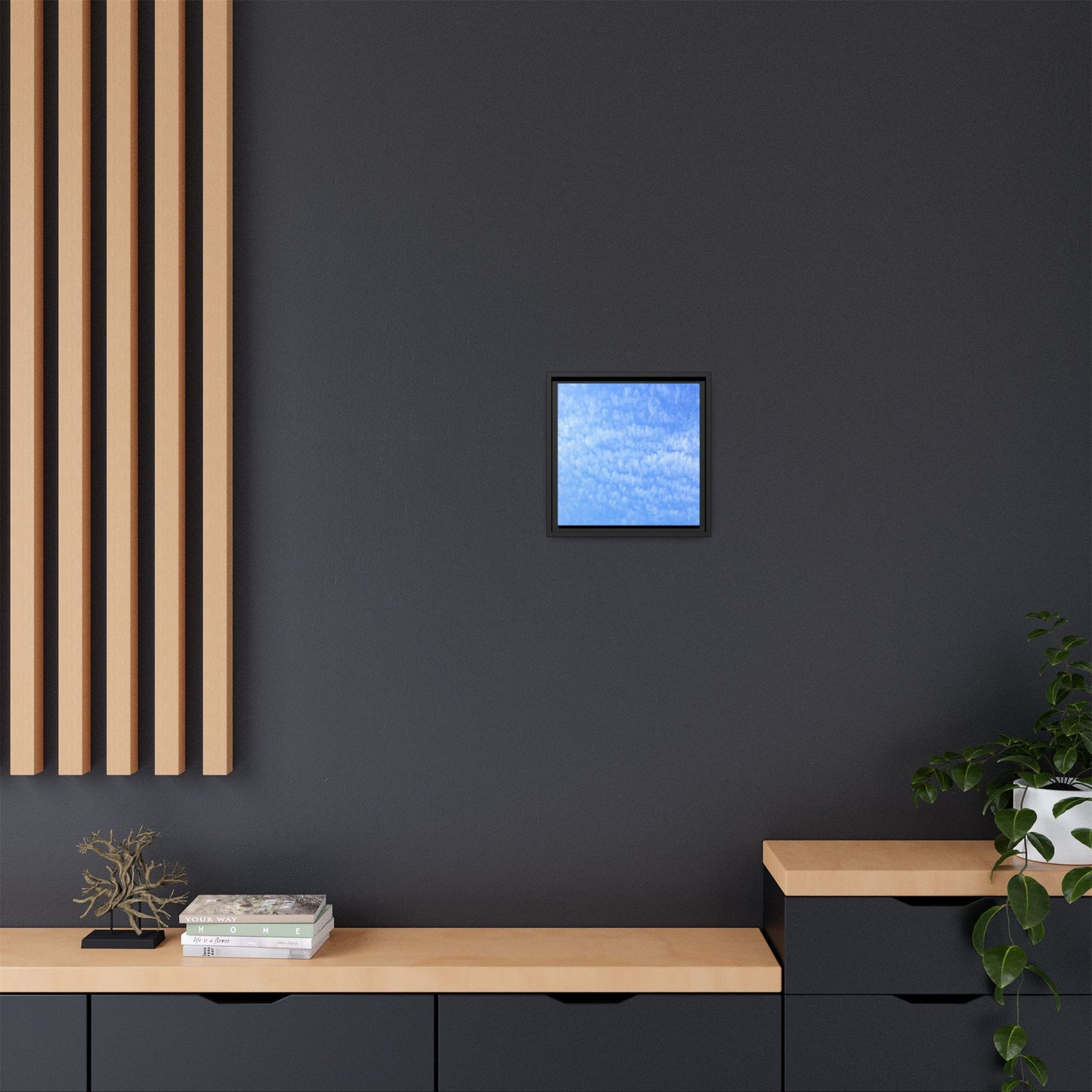 Wispy Blue Dreams - Unique Stretched Canvas Wall Art