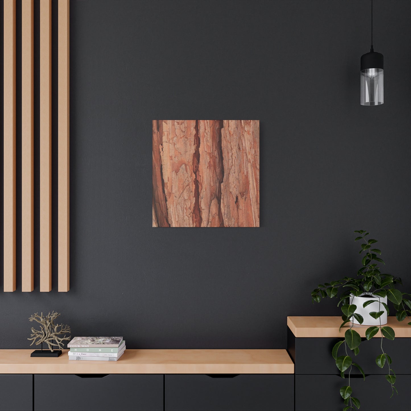 Bark Layers of Time - Unique Frameless Canvas Wall Art