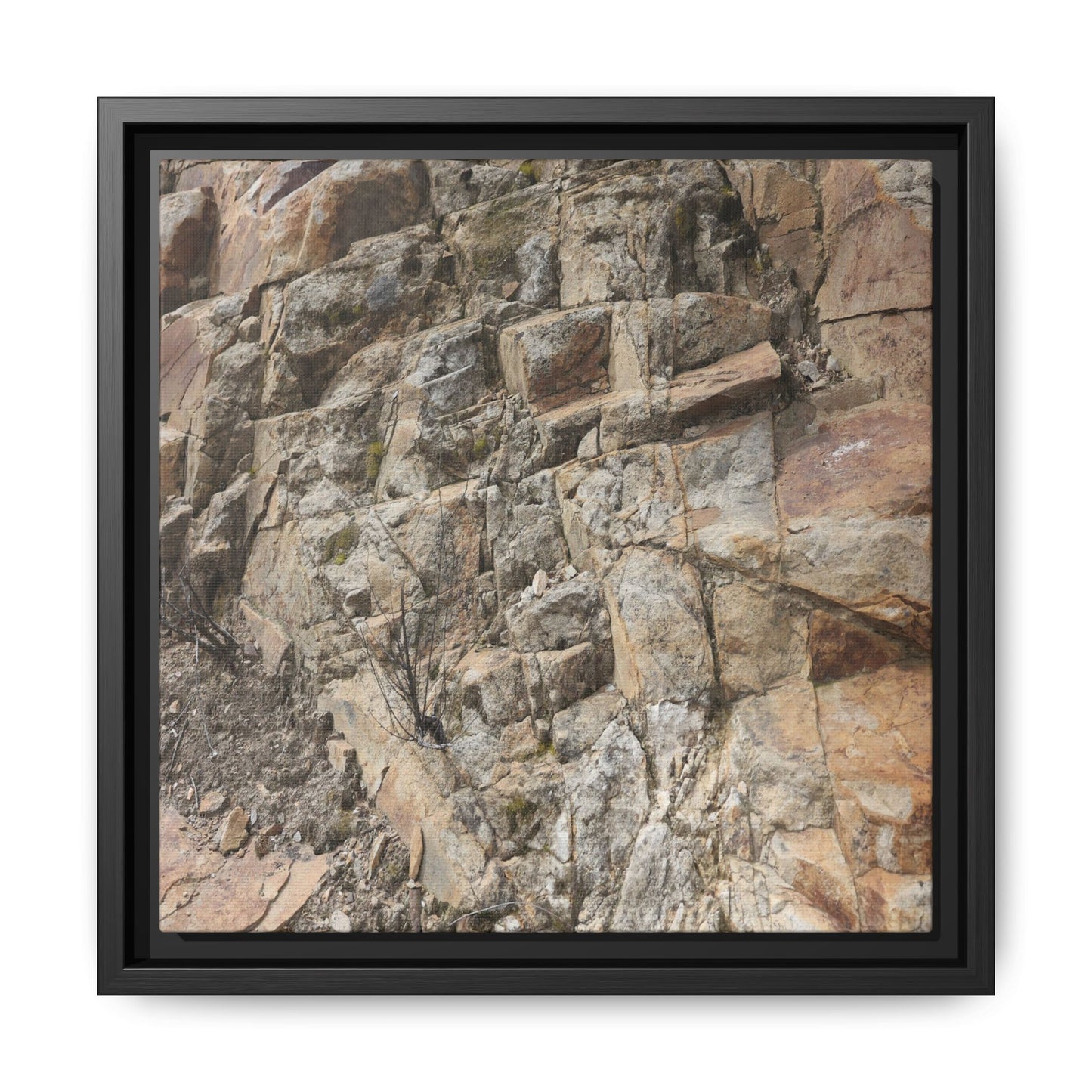 Stone's Silent Story - Unique Stretched Canvas Wall Art