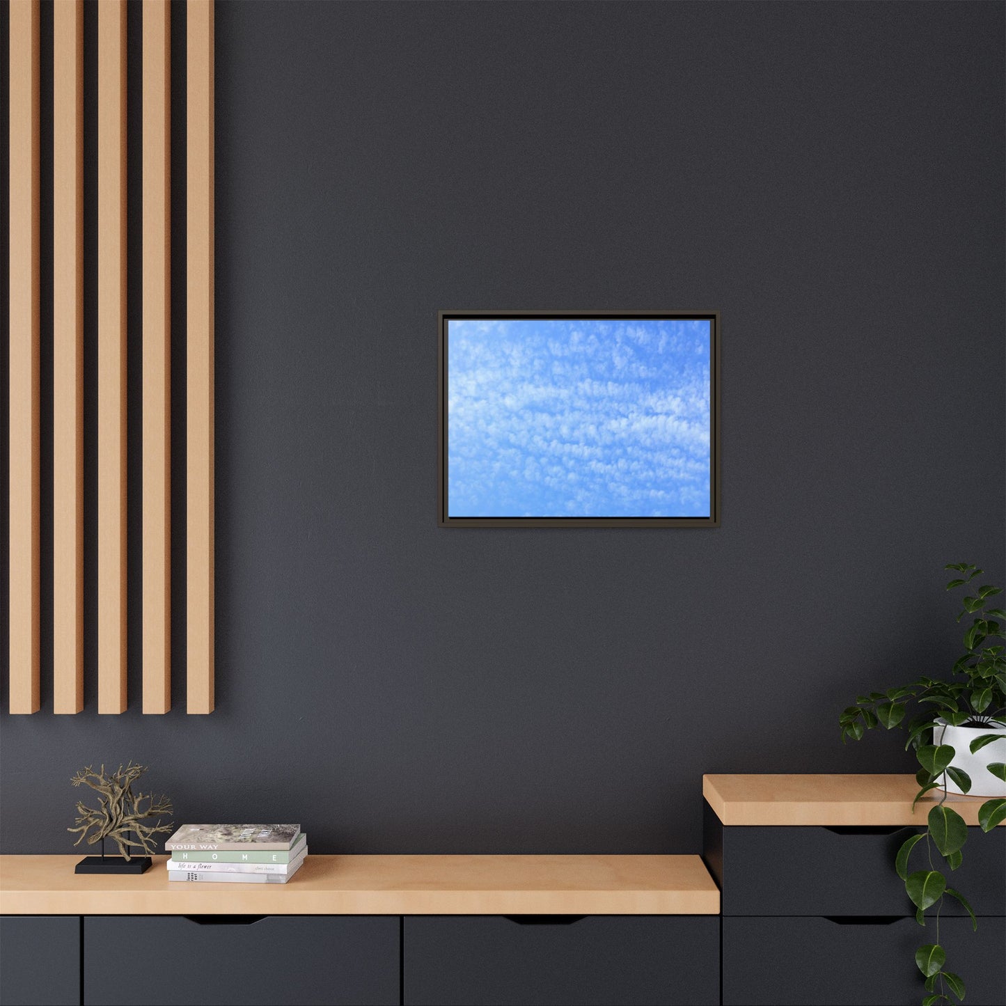 Wispy Blue Dreams - Unique Stretched Canvas Wall Art