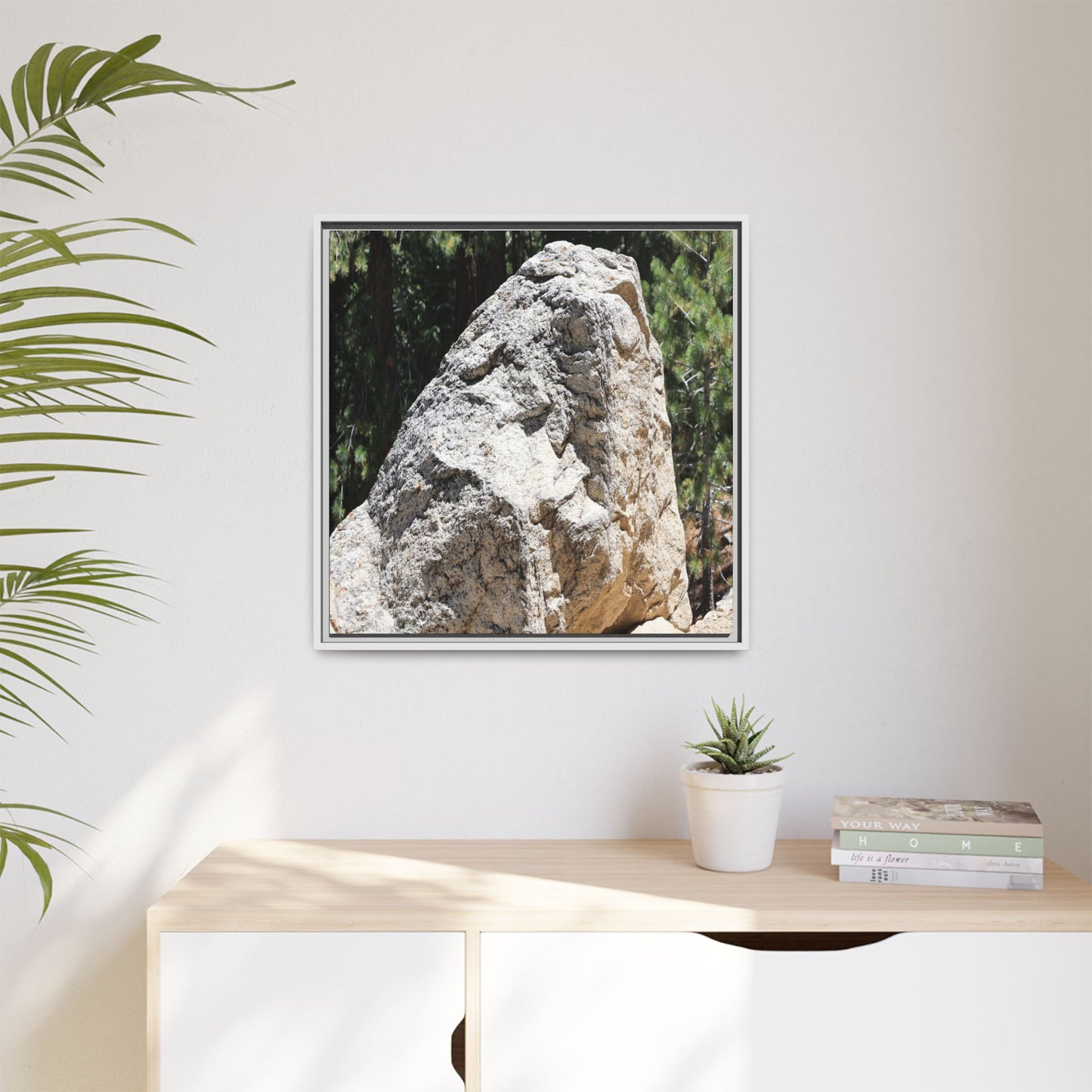 Stone's Silent Whisper - Unique Stretched Canvas Wall Art