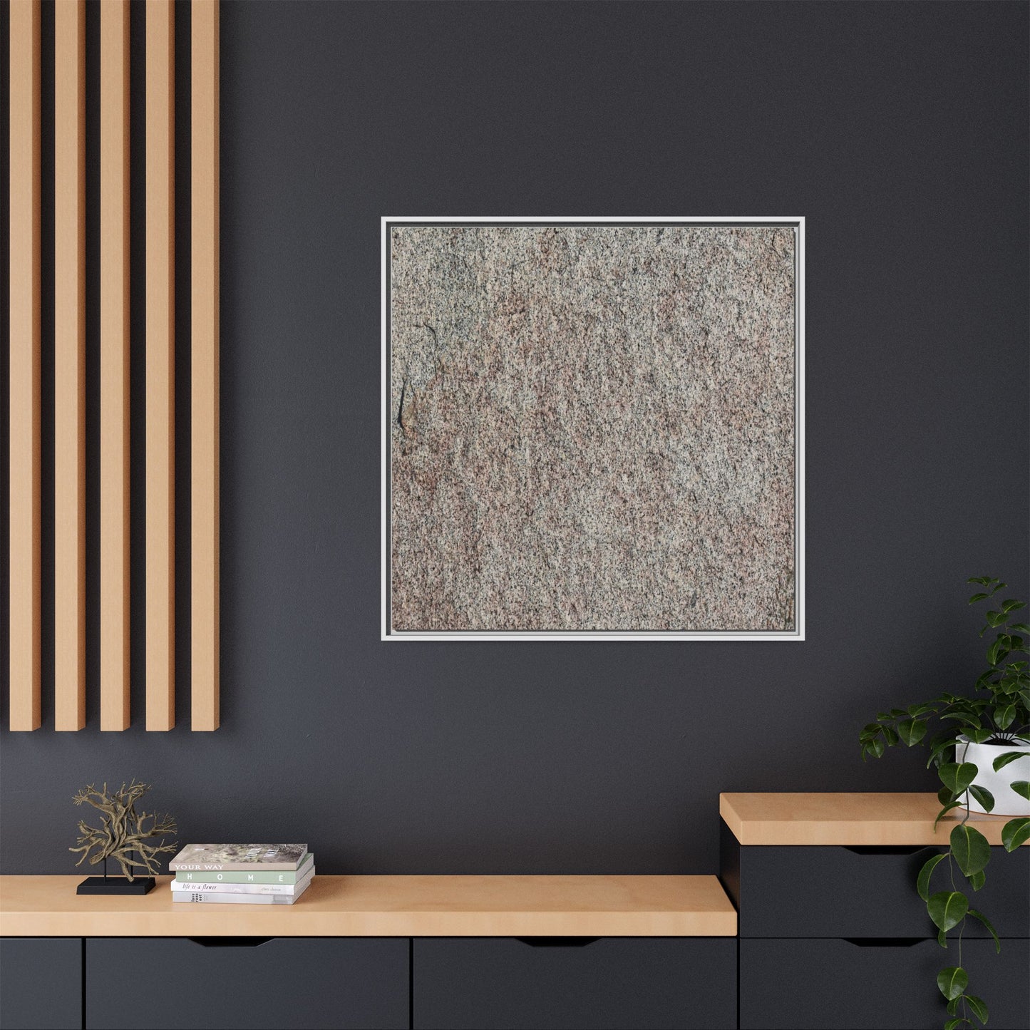 Granular Whispers - Unique Stretched Canvas Wall Art