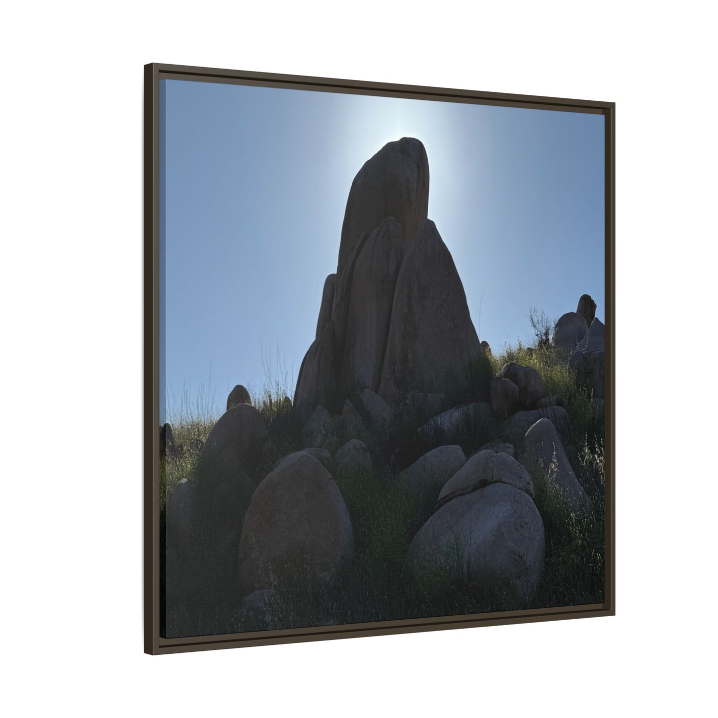 Boulder Silhouette - Unique Stretched Canvas Wall Art