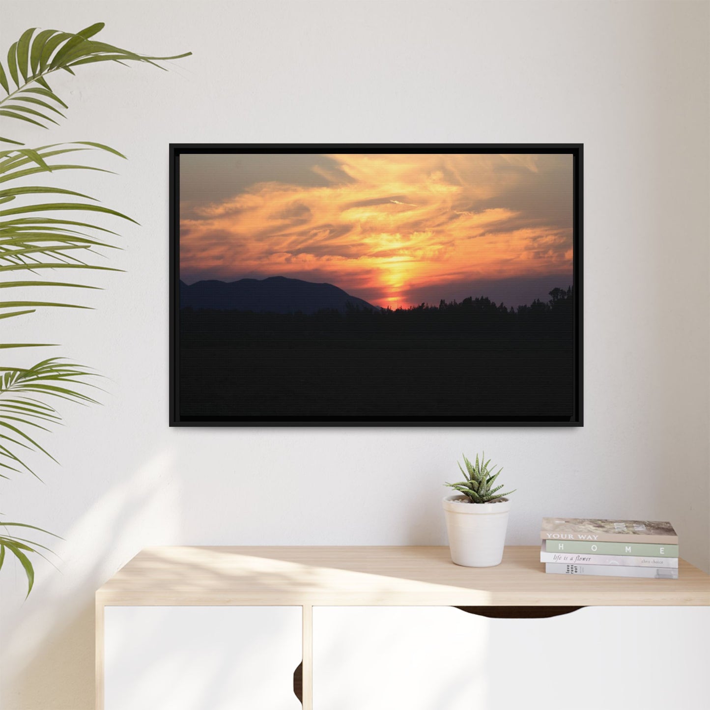 Gilded Horizon - Unique Stretched Canvas Wall Art