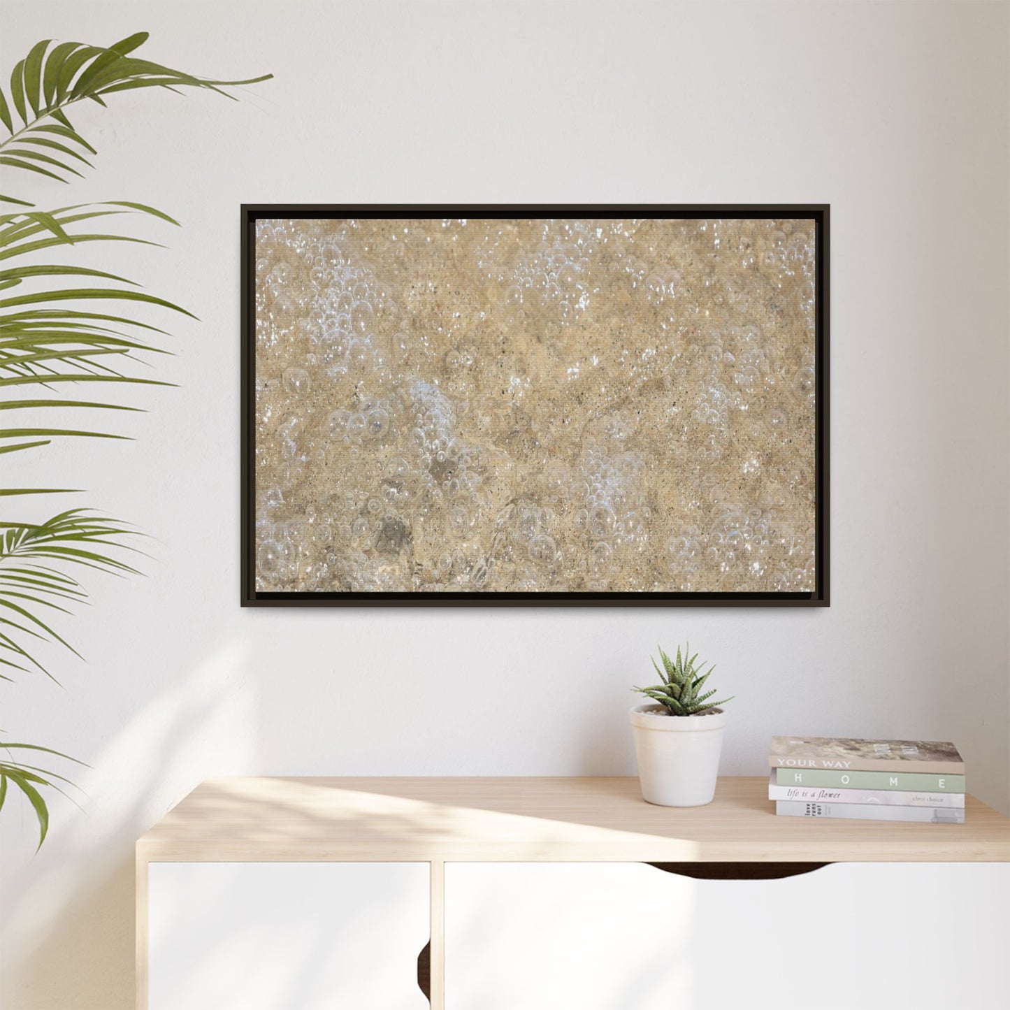 Bubbling Sand - Unique Stretched Canvas Wall Art