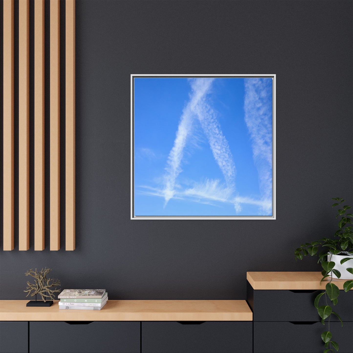 Skyward Whispers - Unique Stretched Canvas Wall Art