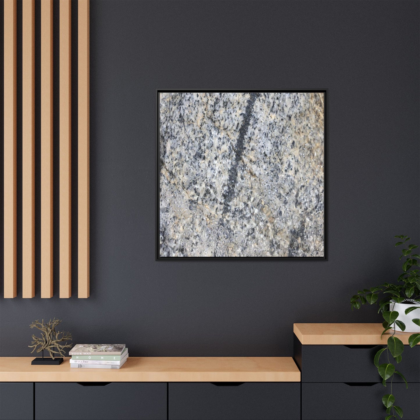 Granite Bubbles - Unique Stretched Canvas Wall Art