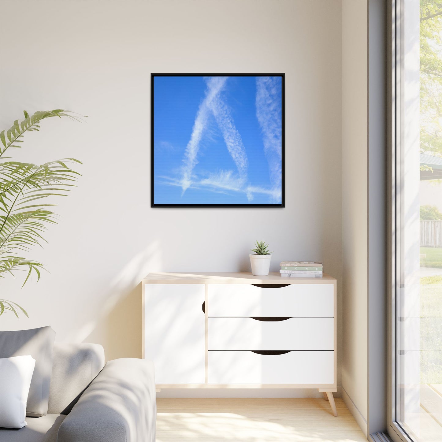 Skyward Whispers - Unique Stretched Canvas Wall Art