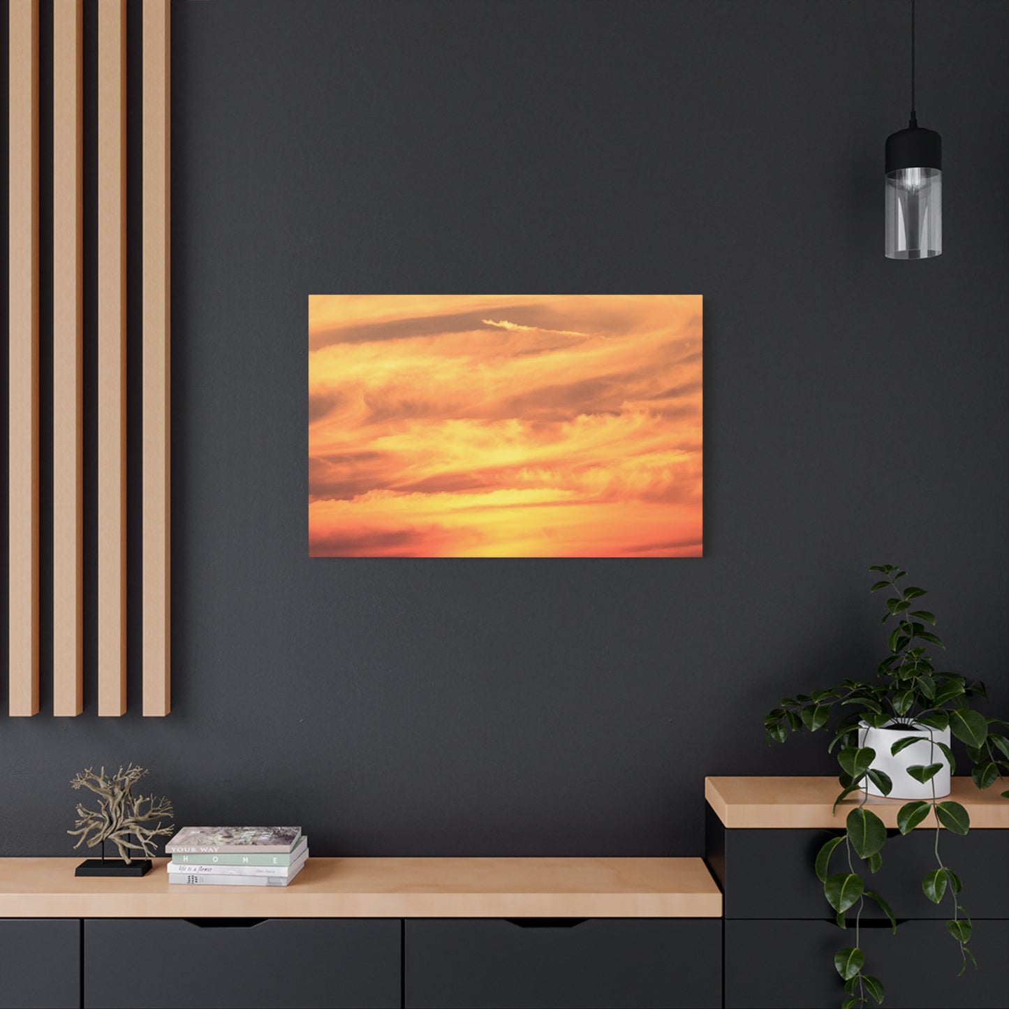 Golden Whispers - Unique Frameless Canvas Wall Art
