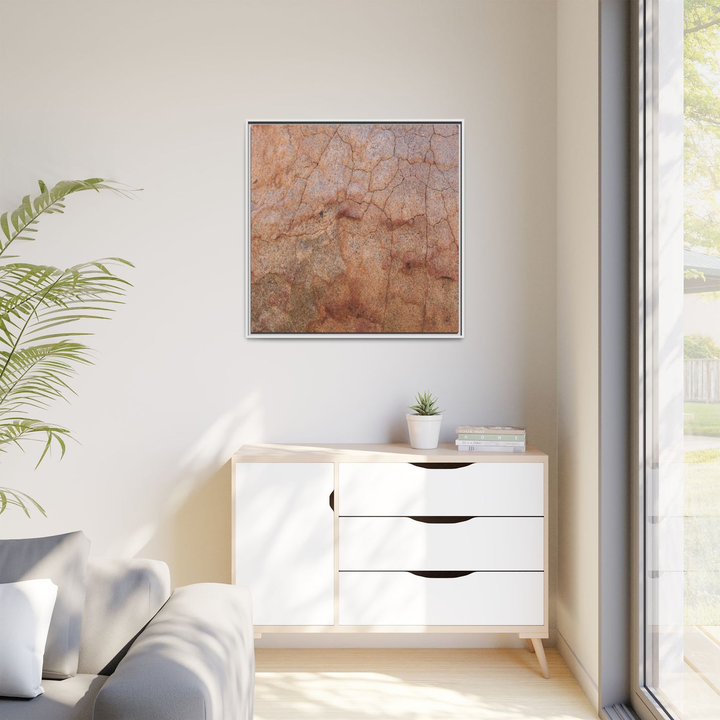 Russet Fissures - Unique Stretched Canvas Wall Art
