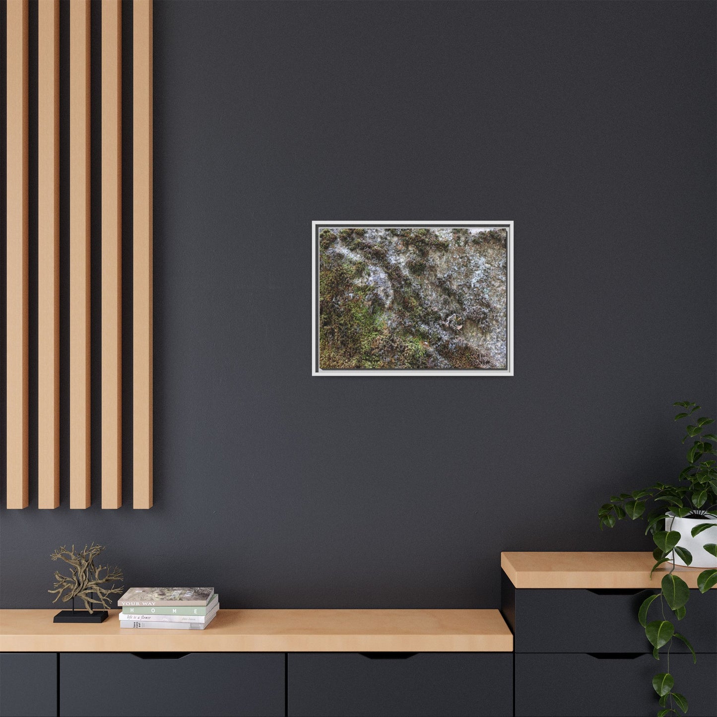 Mossy Whispers - Unique Stretched Canvas Wall Art