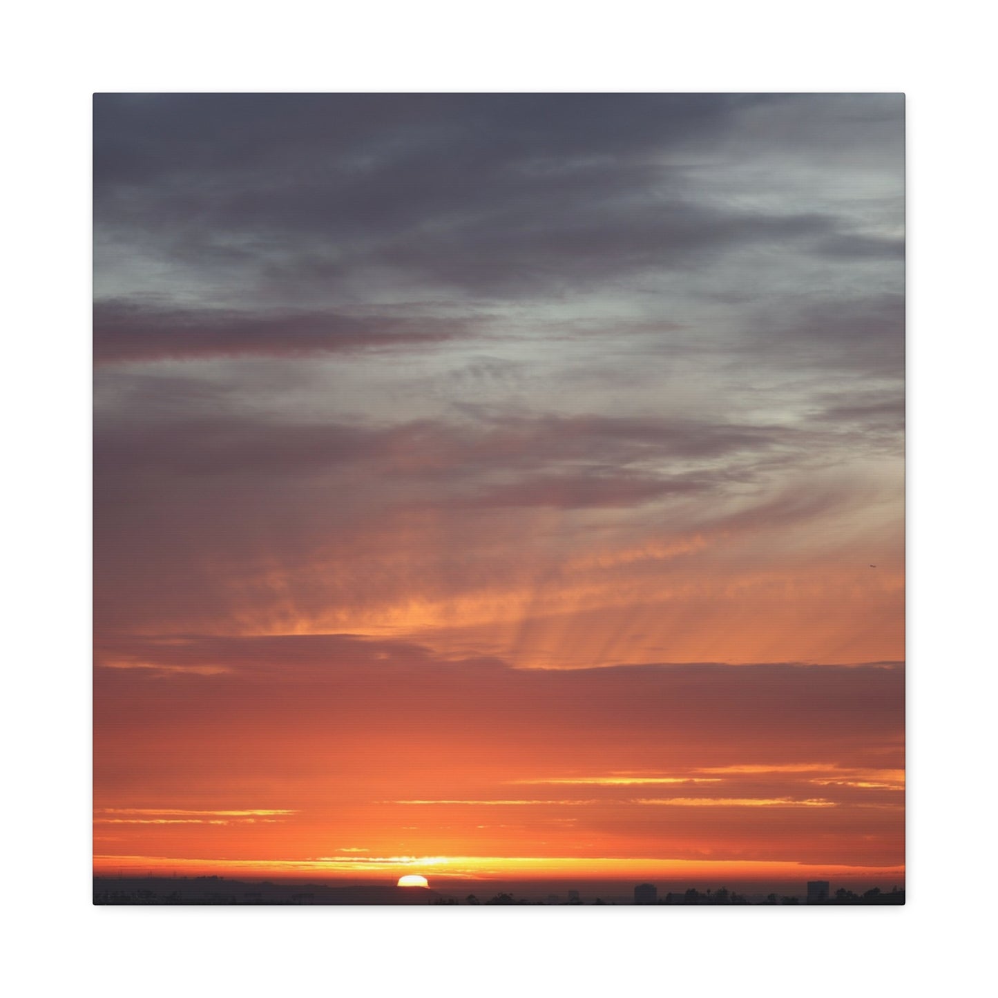 Horizon's Ember - Unique Frameless Canvas Wall Art