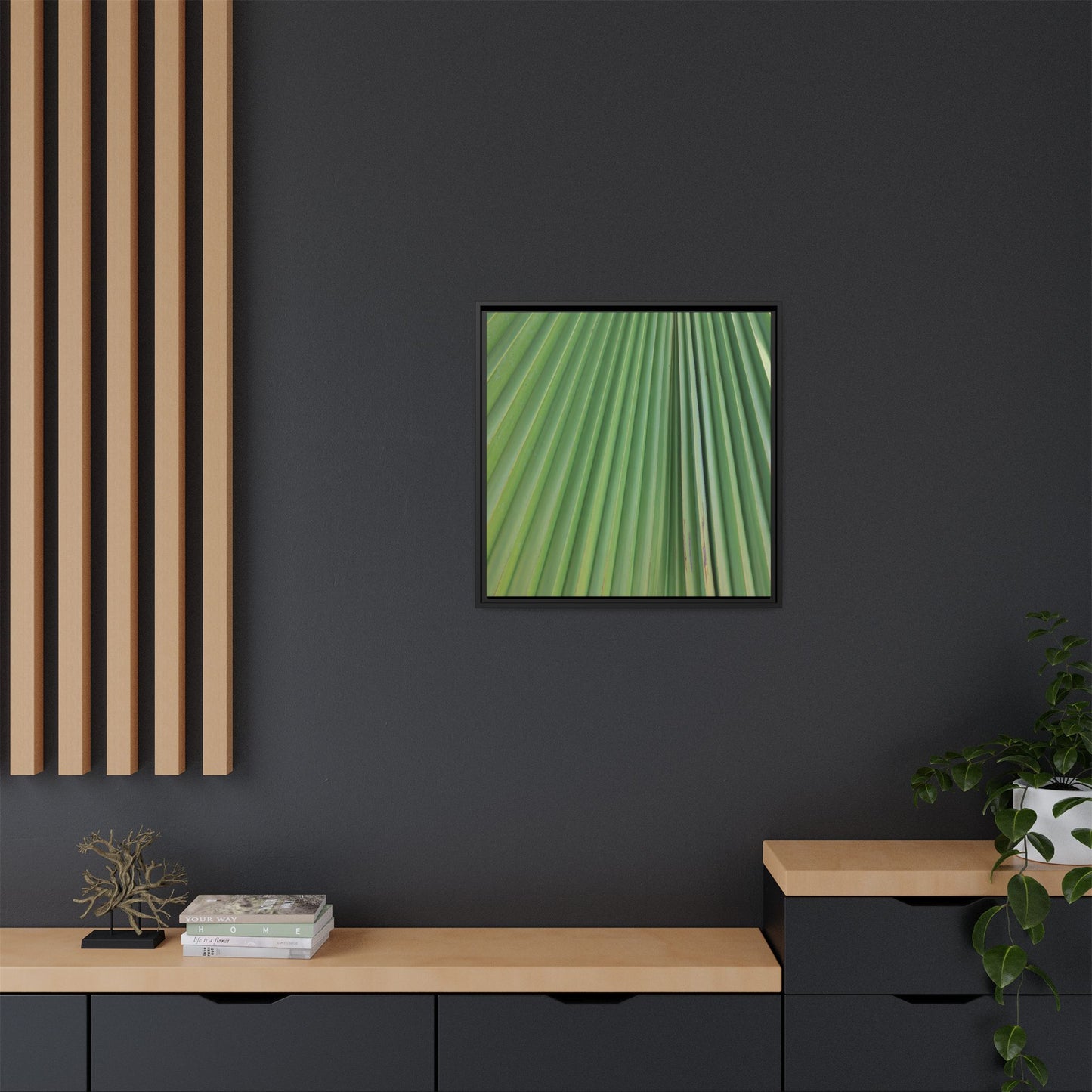 Emerald Rays - Unique Stretched Canvas Wall Art