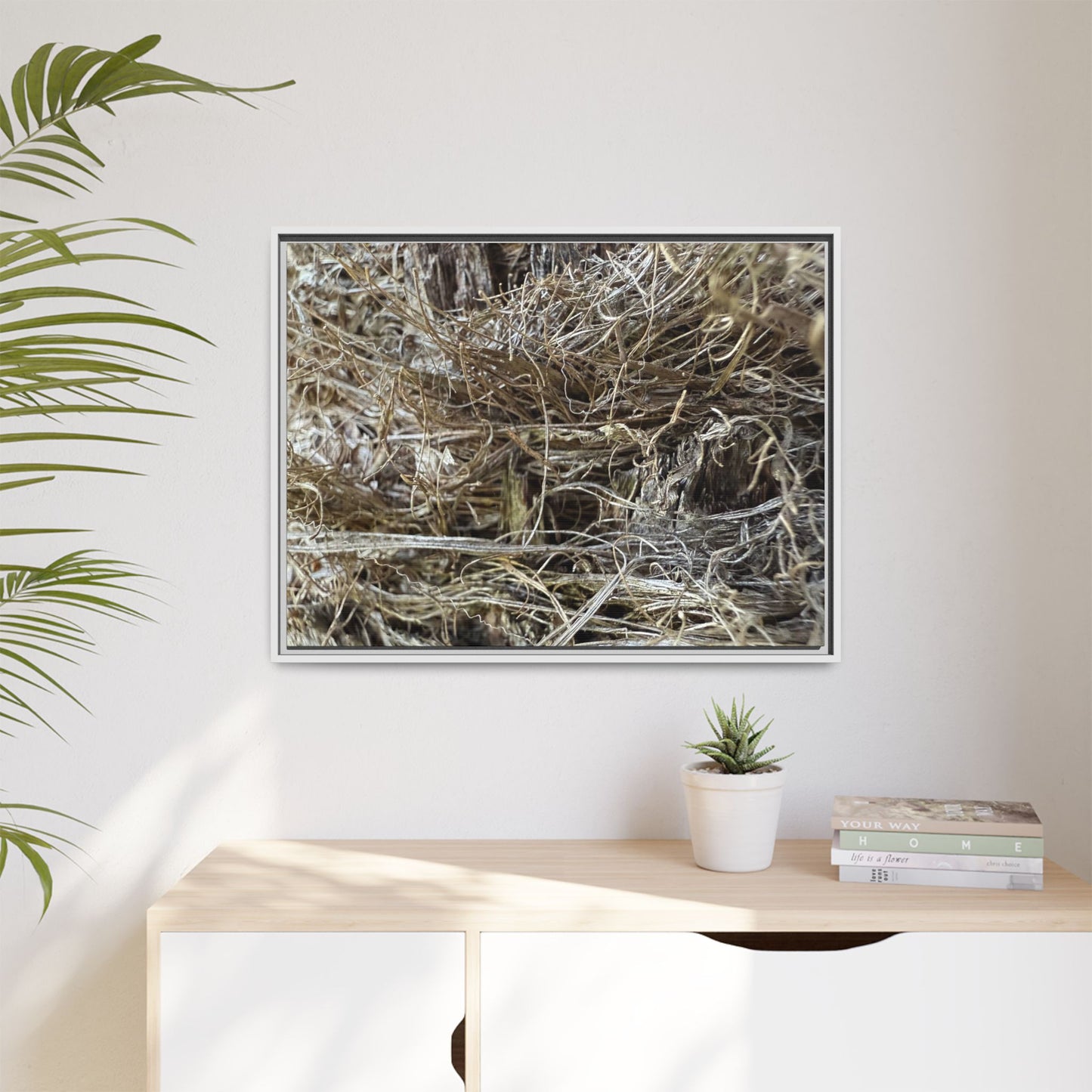 Tangled Whispers of Autumn - Unique Stretched Canvas Wall Art