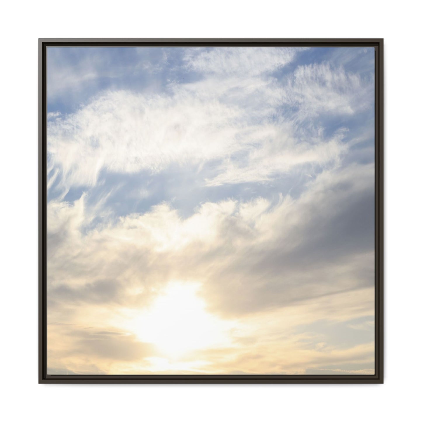 Sky's Ethereal Whisper - Unique Stretched Canvas Wall Art