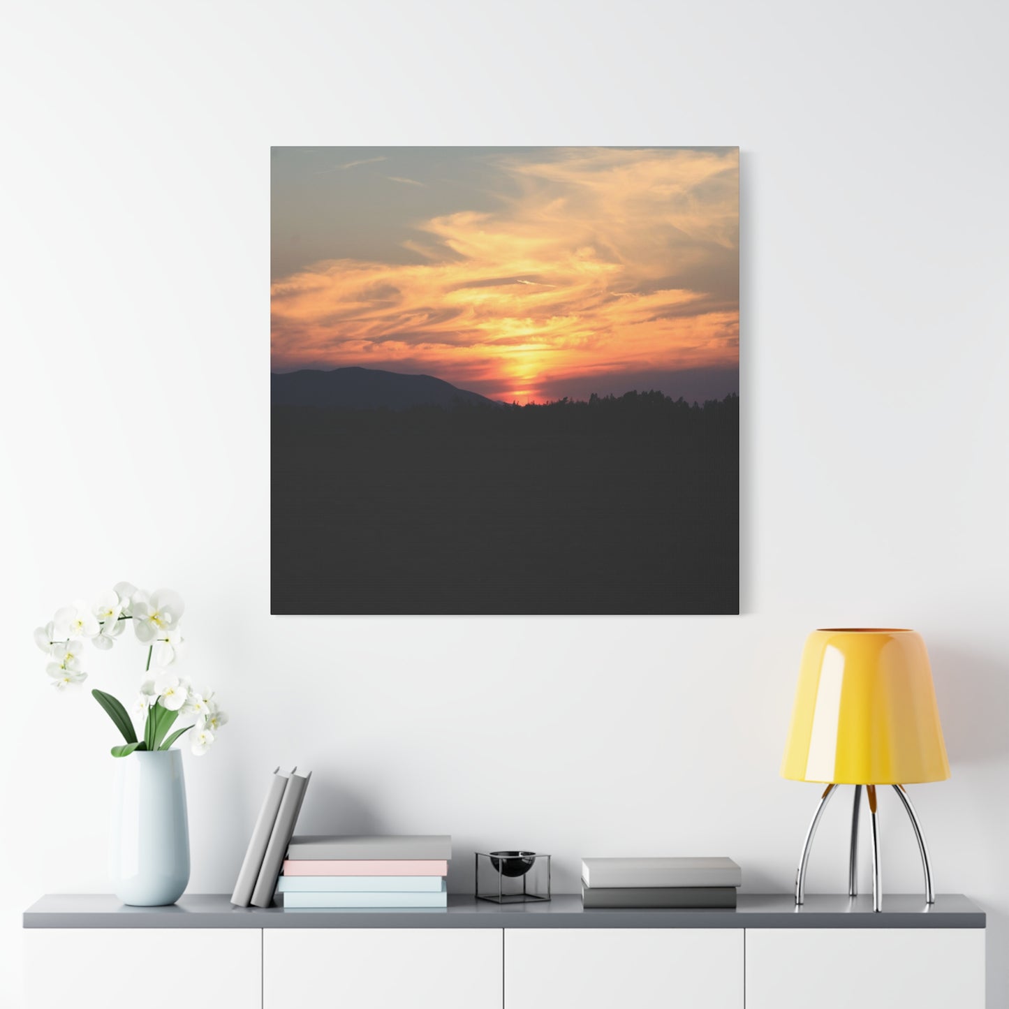 Mountain Twilight - Unique Frameless Canvas Wall Art